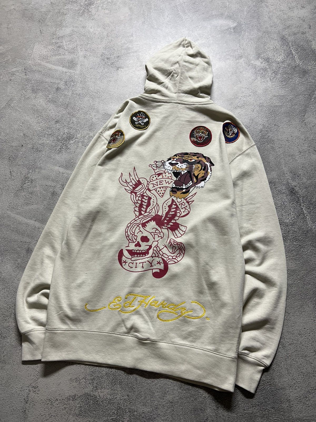 Ed Hardy Vintage Y2k Tiger 🐅 Ed Hardy New Zip Hoodie 00’s Size US XXL / EU 58 / 5 - 2 Thumbnail