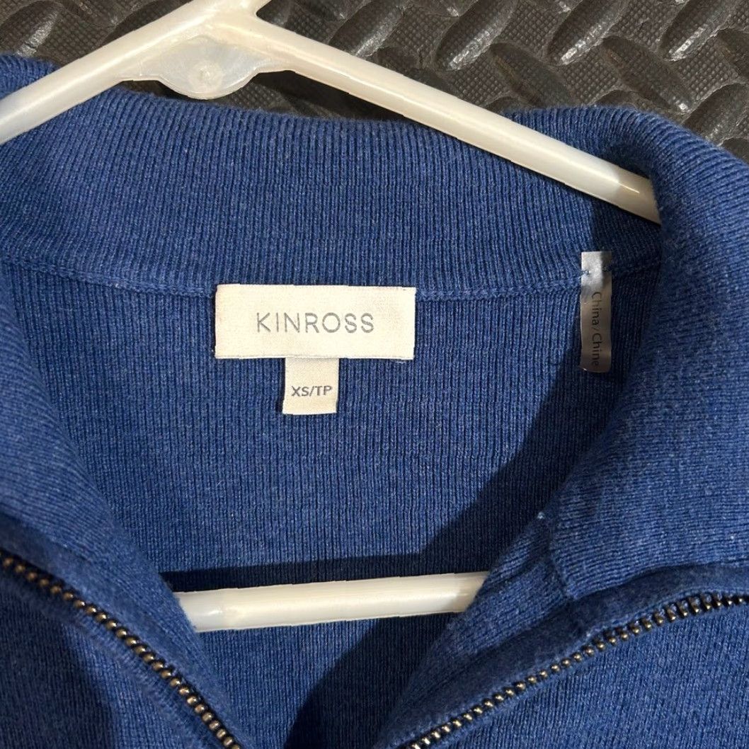 Vintage Kinross Blue Long Zip Cardigan Sweater Women's XS 30" Knit Jacket Soft Luxury Size XS / US 0-2 / IT 36-38 - 3 Thumbnail