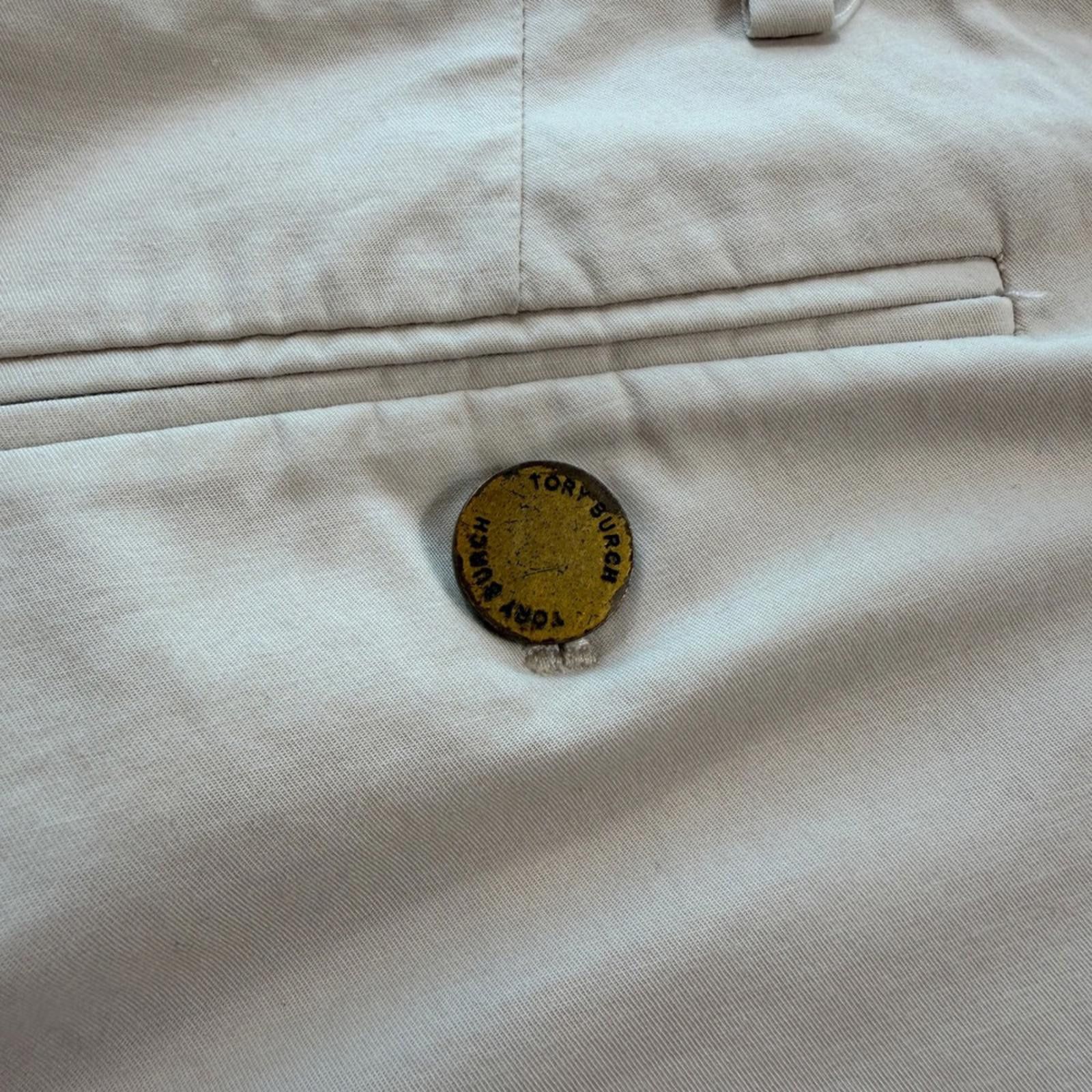 Other Tory Burch Khaki Bermuda Shorts Women 4 Stretch Cotton Size 27" / US 4 / IT 40 - 6 Thumbnail