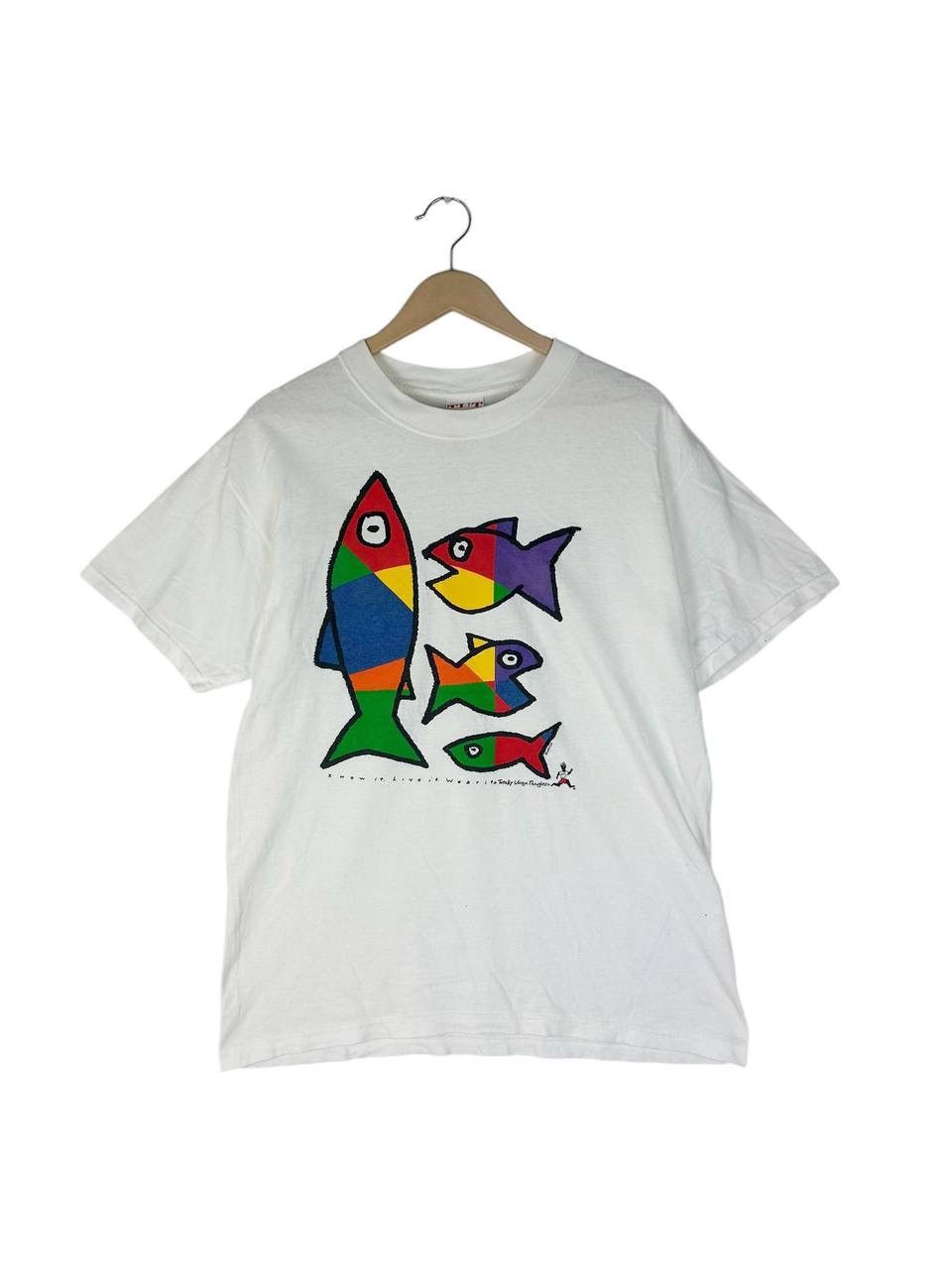 Vintage Vintage 90s Totally Unique Thoughts , Fish Artwork Size US L / EU 52-54 / 3 - 1 Thumbnail