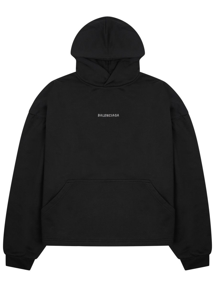 Balenciaga BALENCIAGA SWEATSHIRT WITH LOGO - BLACK (NUMERIC 2) Size XS / US 0-2 / IT 36-38 - 1 Thumbnail