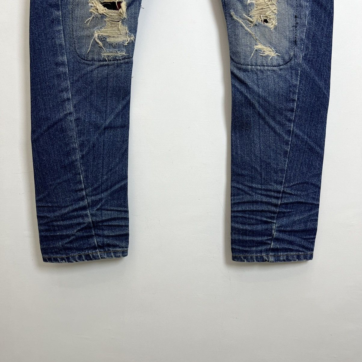Japanese Brand Double Layer Flannel Denim Jeans Grunge Punk Archive Style Size US 30 / EU 46 - 4 Thumbnail