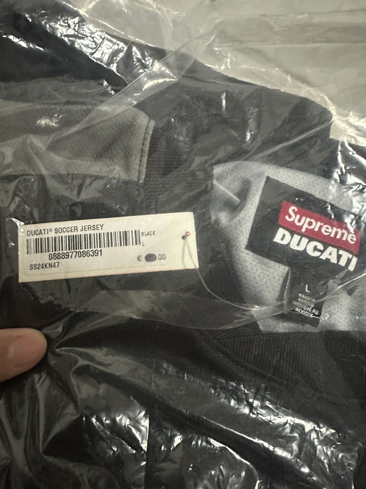 Ducati × Supreme Supreme Ducati Soccer Jersey Black Size US L / EU 52-54 / 3 - 8 Thumbnail
