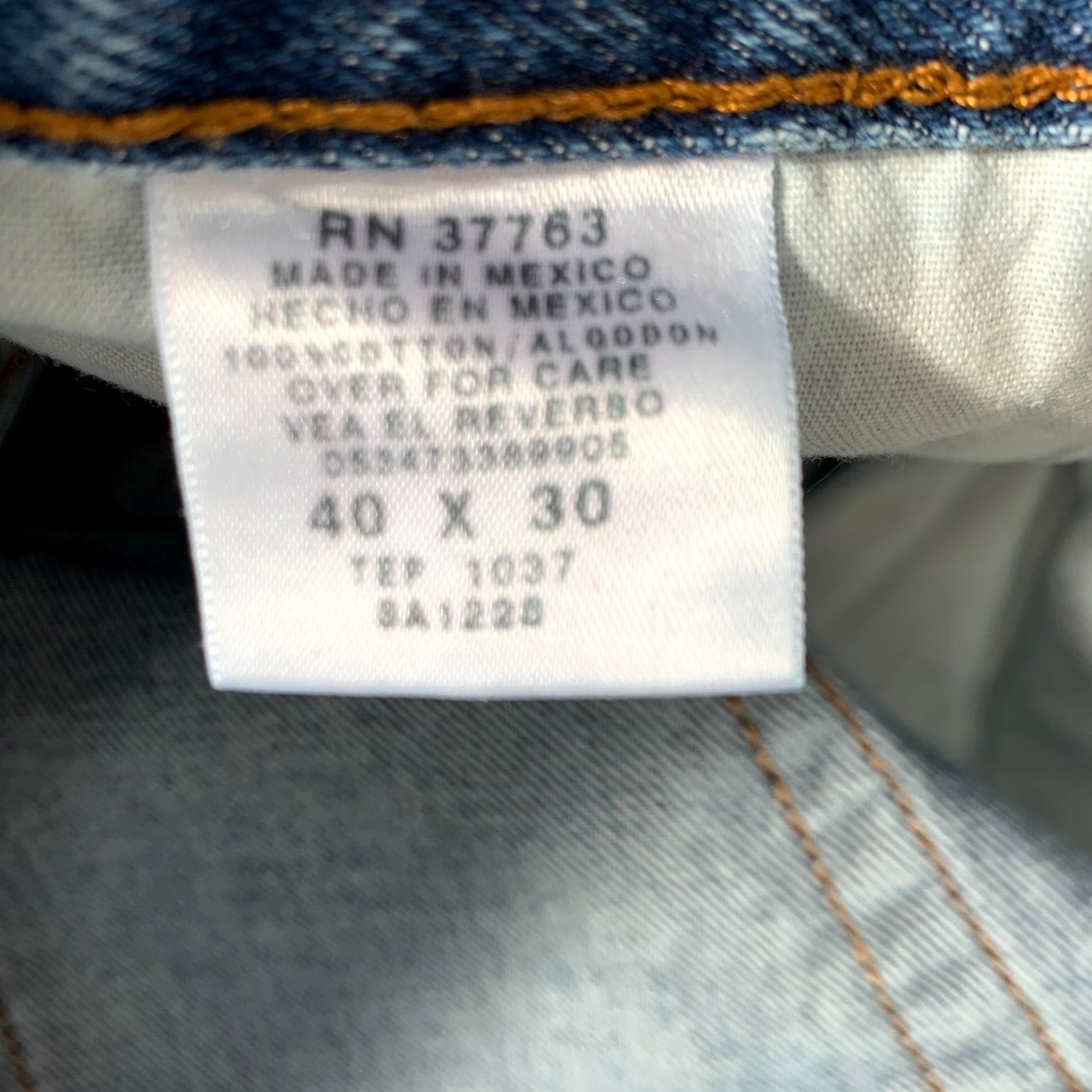 Vintage VINTAGE Members Mark Jeans Mens 40 x 30 Blue Denim Regular Distressed 90s? Not specified Mens Size US 40 / EU 56 - 5 Thumbnail