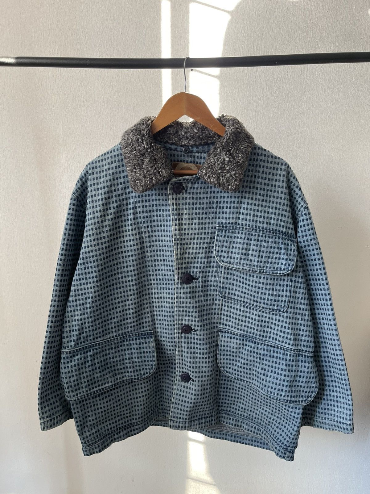 Issey Miyake 80s Rare Issey Miyake Back Pocket Indigo Blue Jacket #98 Size US XL / EU 56 / 4 - 1 Thumbnail