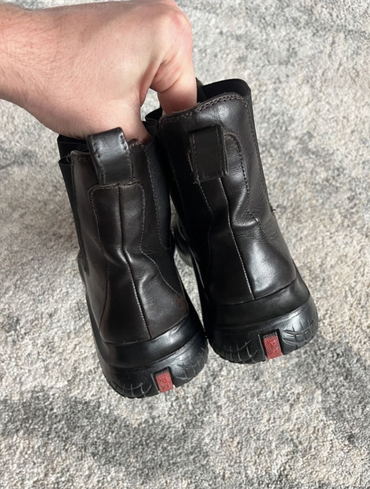 Prada 1999 Chelsea shoes with vibram soles