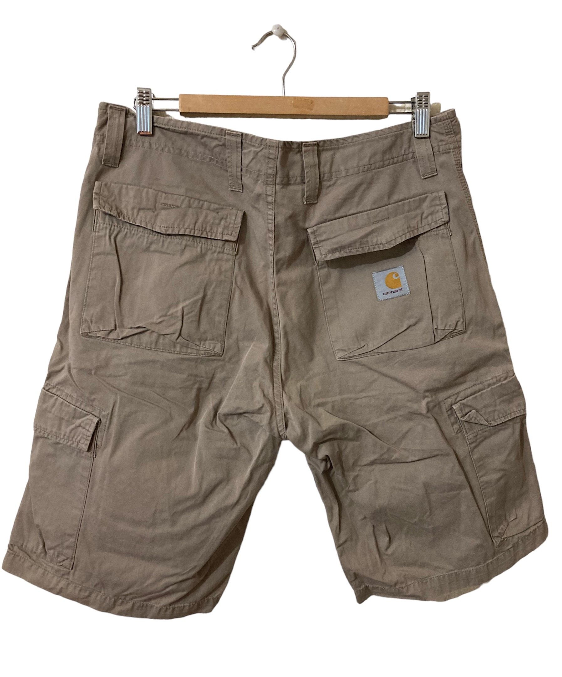 Carhartt × Vintage Vintage Carhartt Thrift Bermuda Khaki Cargo Shorts Size US 33 - 1 Thumbnail