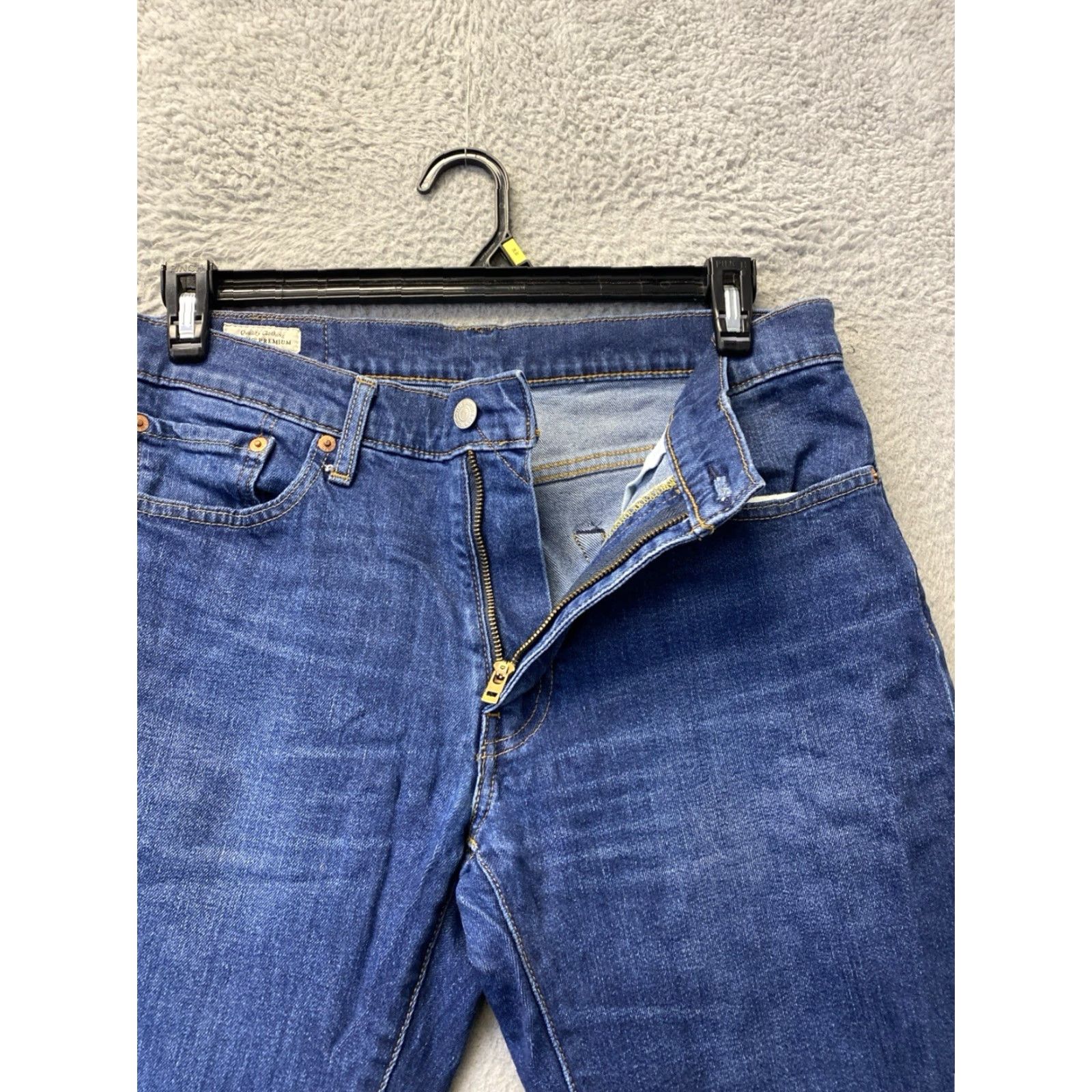 Levi's Levi’s Jeans 511 Big E Men Regular 33x34 Blue Denim Zip Button Straight Leg USA Size US 33 - 2 Thumbnail