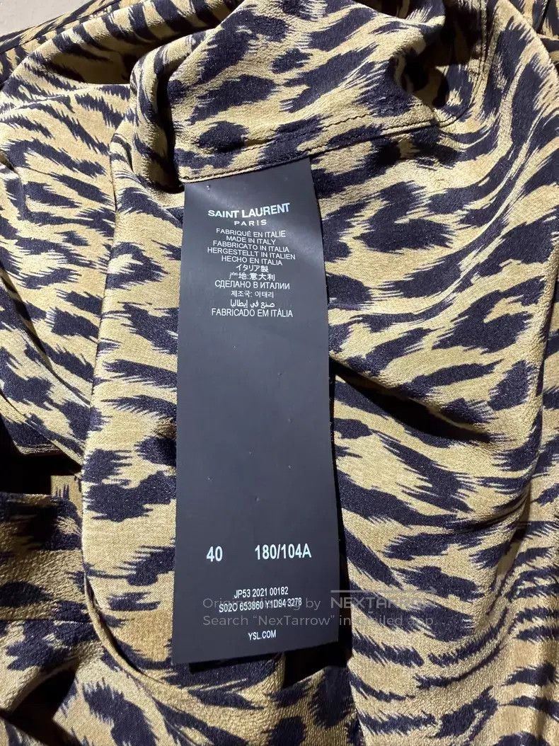 Saint Laurent Paris Saint Laurent Paris Leopard Print Shirt i Size US XXS / EU 40 - 6 Thumbnail