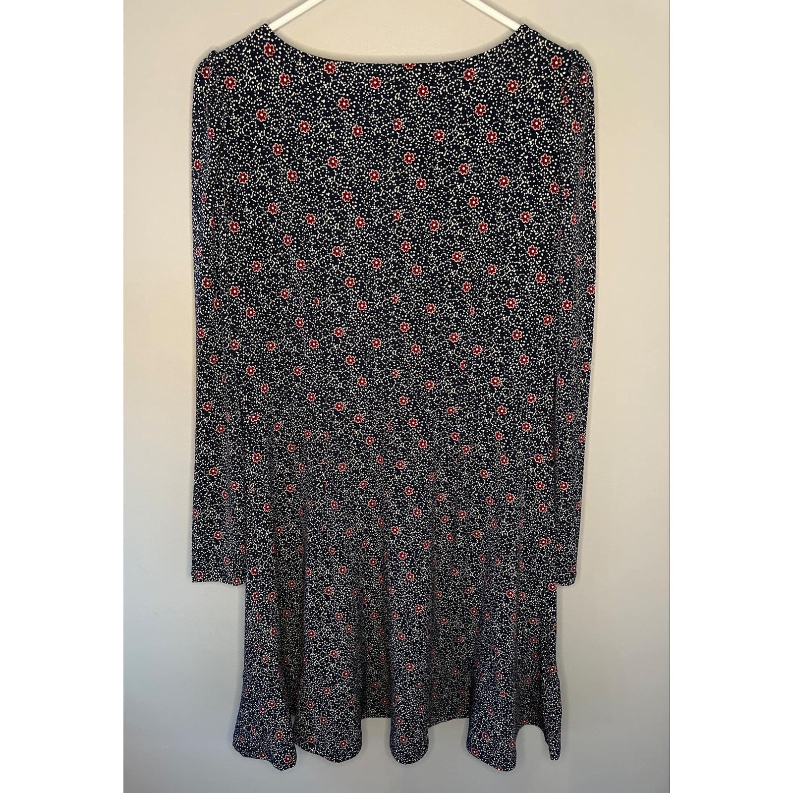 Loft NWT Loft Floral Pleated Mini Dress Navy Women's Size 10 Size L / US 10 / IT 46 - 5 Thumbnail