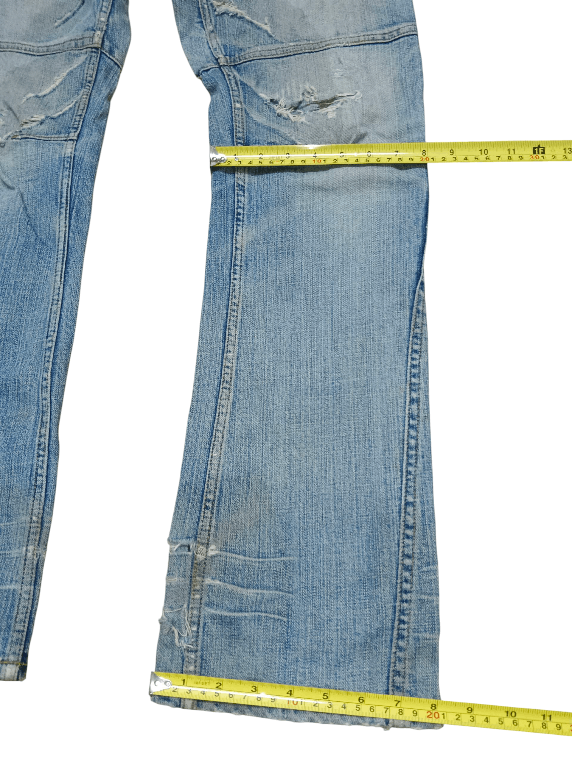 Hiroshi Fujiwara Hiromichi Nakano Distressed Panel Denim Size US 32 / EU 48 - 10 Thumbnail
