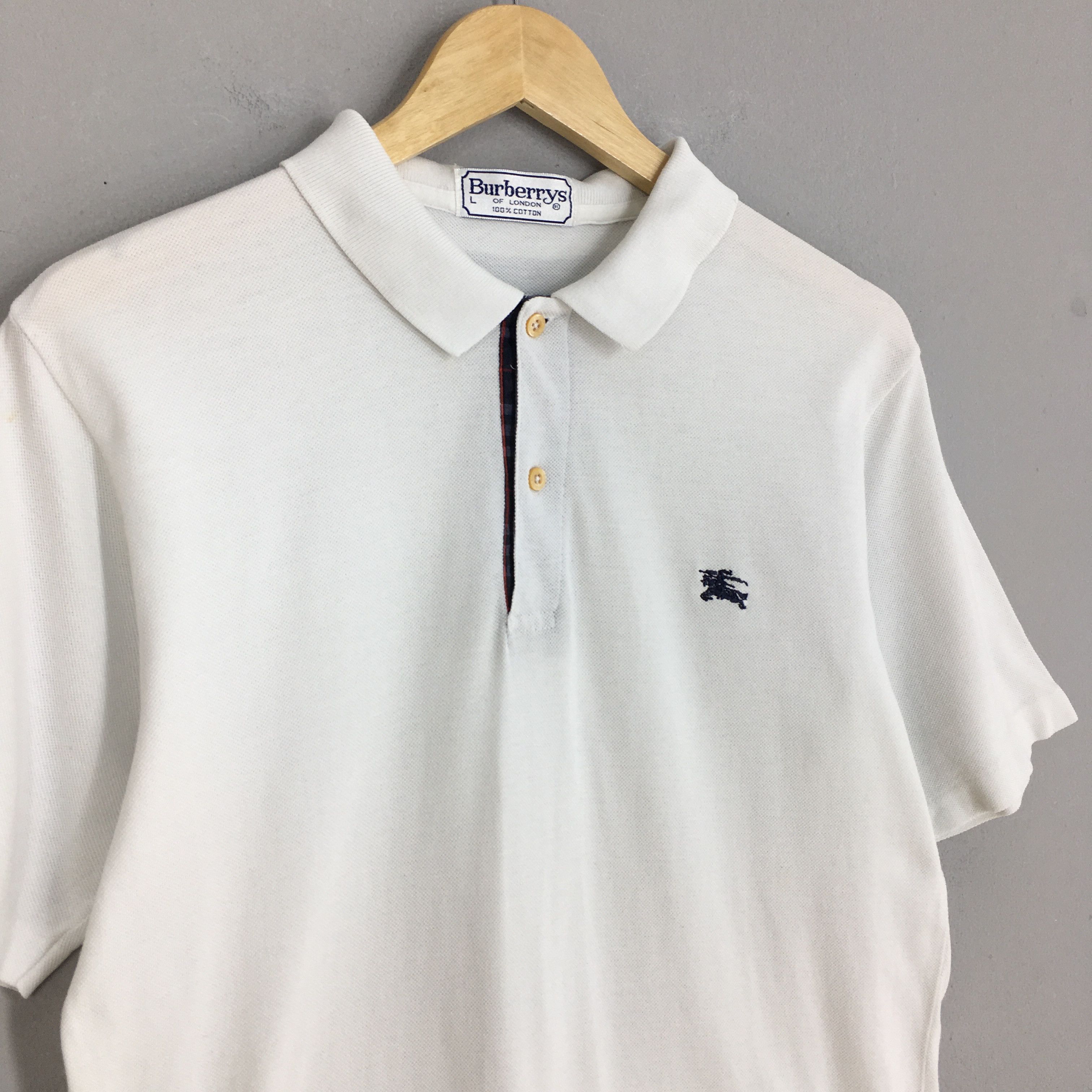 Burberry × Burberry Prorsum × Designer Vintage Burberrys London Polo Shirt Button Large Size US L / EU 52-54 / 3 - 3 Thumbnail