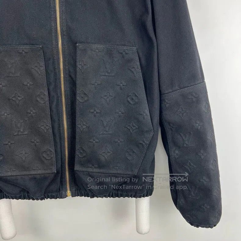 Louis Vuitton Louis Vuitton Black Embossed Denim Jacket. Size US L / EU 52-54 / 3 - 4 Thumbnail