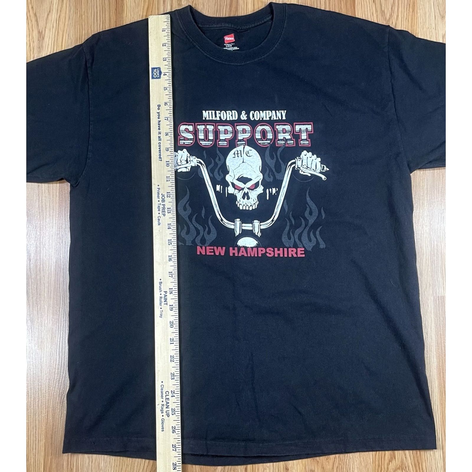 Hanes Hanes Graphics T-Shirt Adults L Large Black Cotton Knit Logo Short Sleeve Crew Neck Unisex Regular Vintage No Size US L / EU 52-54 / 3 - 3 Thumbnail