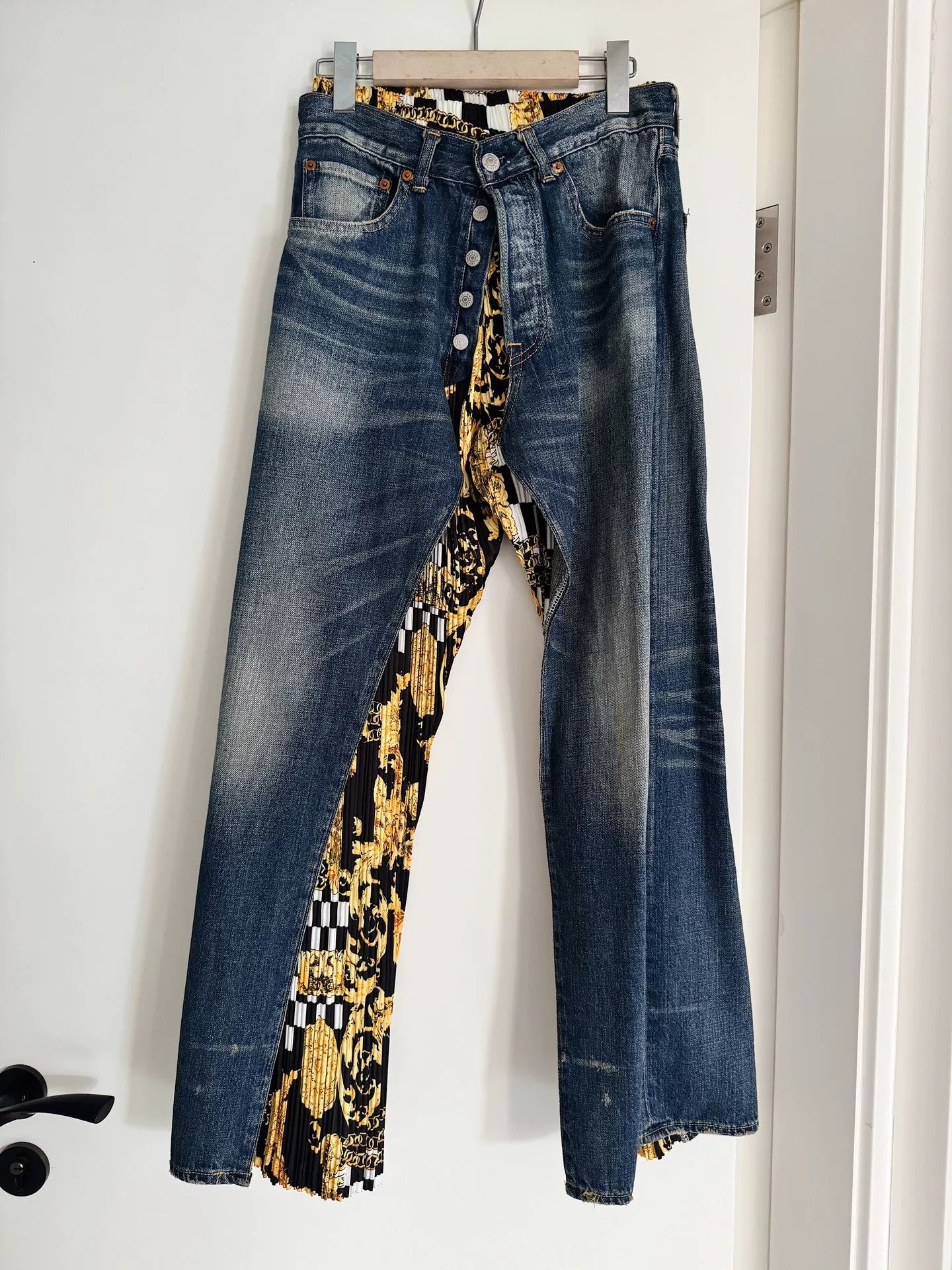 junya watanabe patchwork denim pants