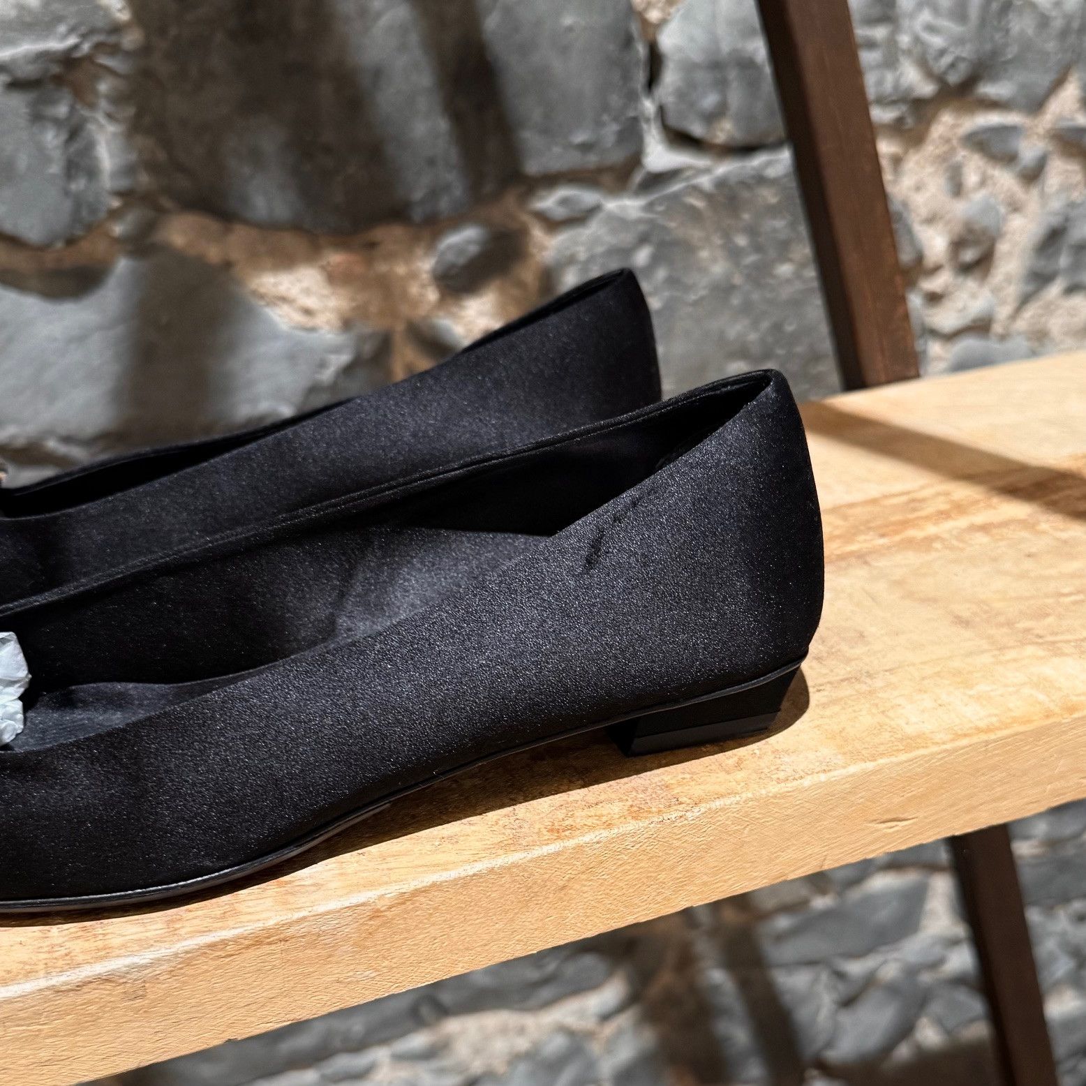 Roger Vivier Roger Vivier Belle Vivier Strass Black Satin Ballet Flats Size US 7 / IT 37 - 8 Thumbnail