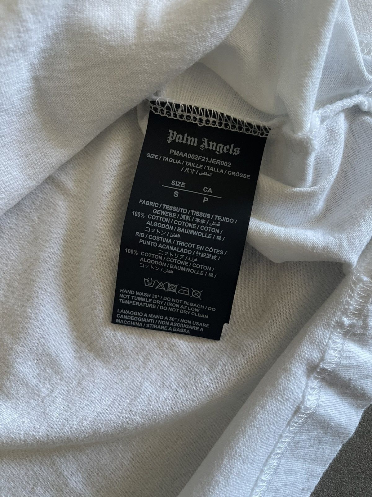 Palm Angels palm angels classic logo over tee White black S Size US S / EU 44-46 / 1 - 15 Thumbnail