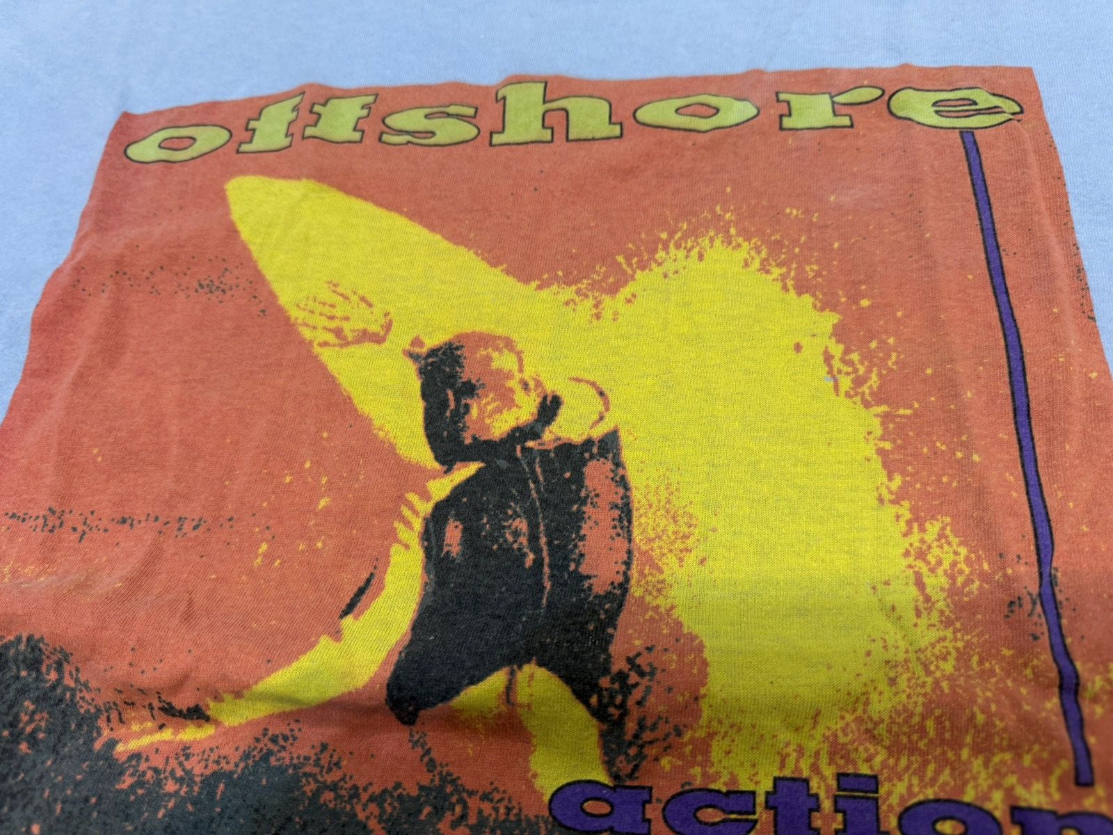 Ocean Pacific × Vintage Vintage 90s Off Shore Big Surf T-Shirt Ocean Pacific Size US XL / EU 56 / 4 - 4 Thumbnail