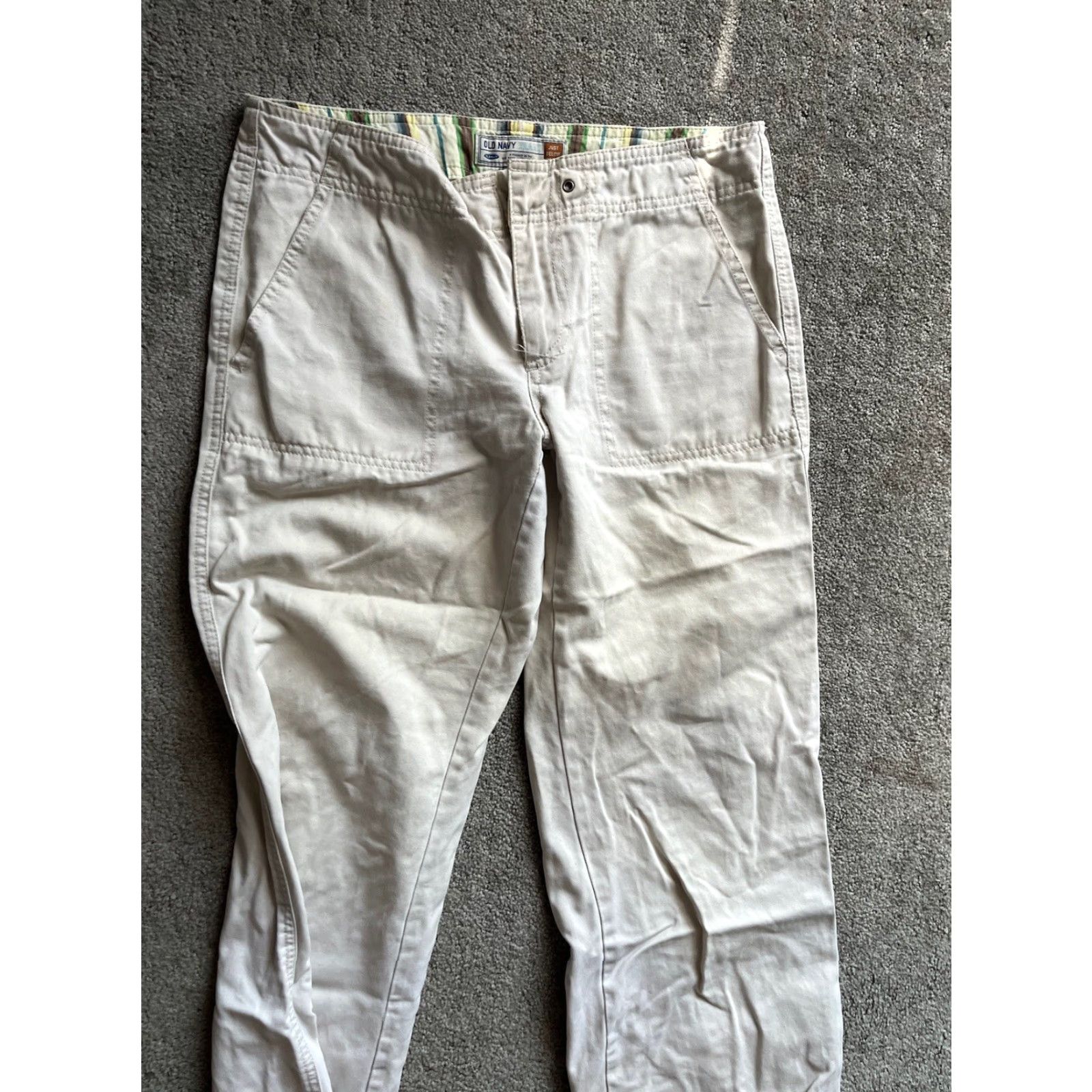 Old Navy VINTAGE Old Navy Pants 6 Stretch Khakis Tan Brown Classic Rise Straight Size ONE SIZE - 2 Thumbnail