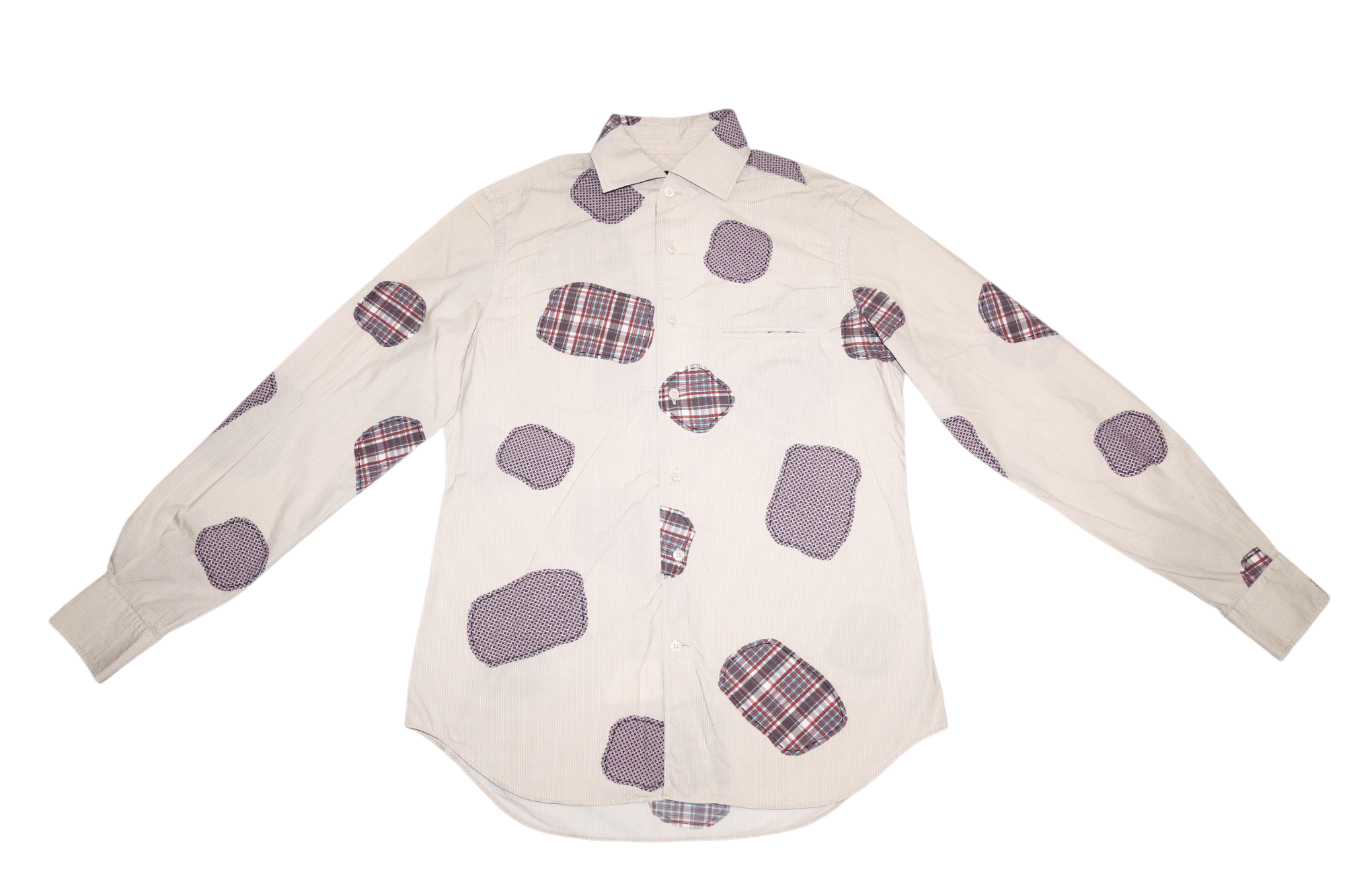 Corneliani Corneliani ID Boro Patchwork Cutaway collar casual shirt Size US M / EU 48-50 / 2 - 4 Thumbnail