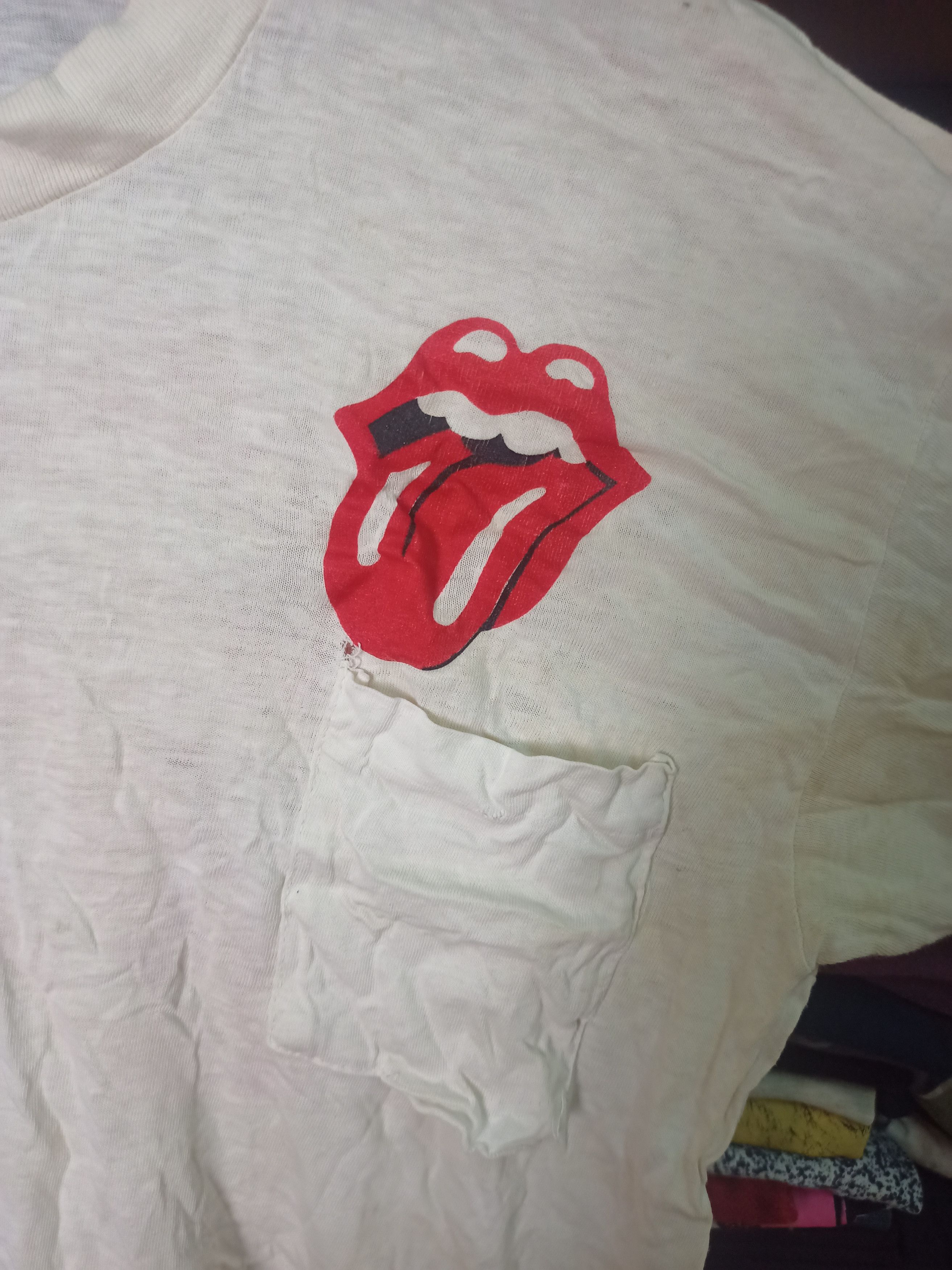 Band Tees × Vintage Vintage Rare 80s Rolling Stones Single Pocket Size US M / EU 48-50 / 2 - 7 Thumbnail