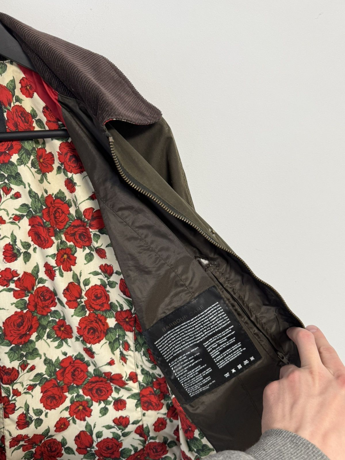 Barbour Barbour Abrosa Beadnell Liberty Rose olive wax jacket USA-10 Size XL / US 12-14 / IT 48-50 - 12 Thumbnail