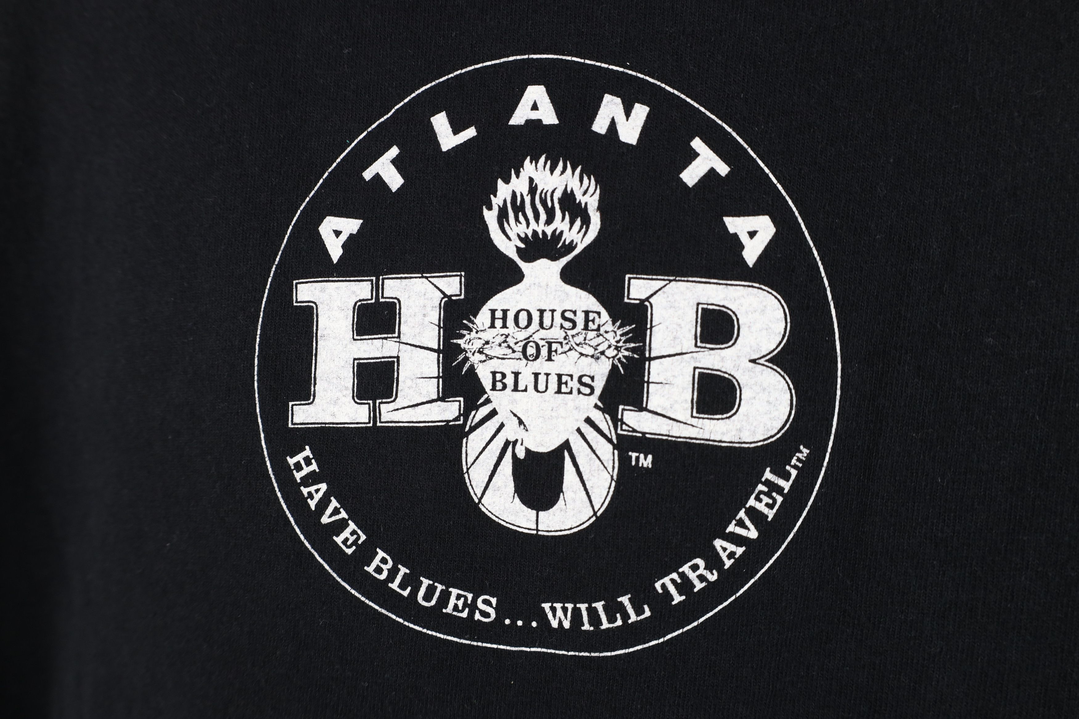 Vintage Vintage 90s of Blues Atlanta Short Sleeve T-Shirt Black USA Size US XL / EU 56 / 4 - 11 Thumbnail