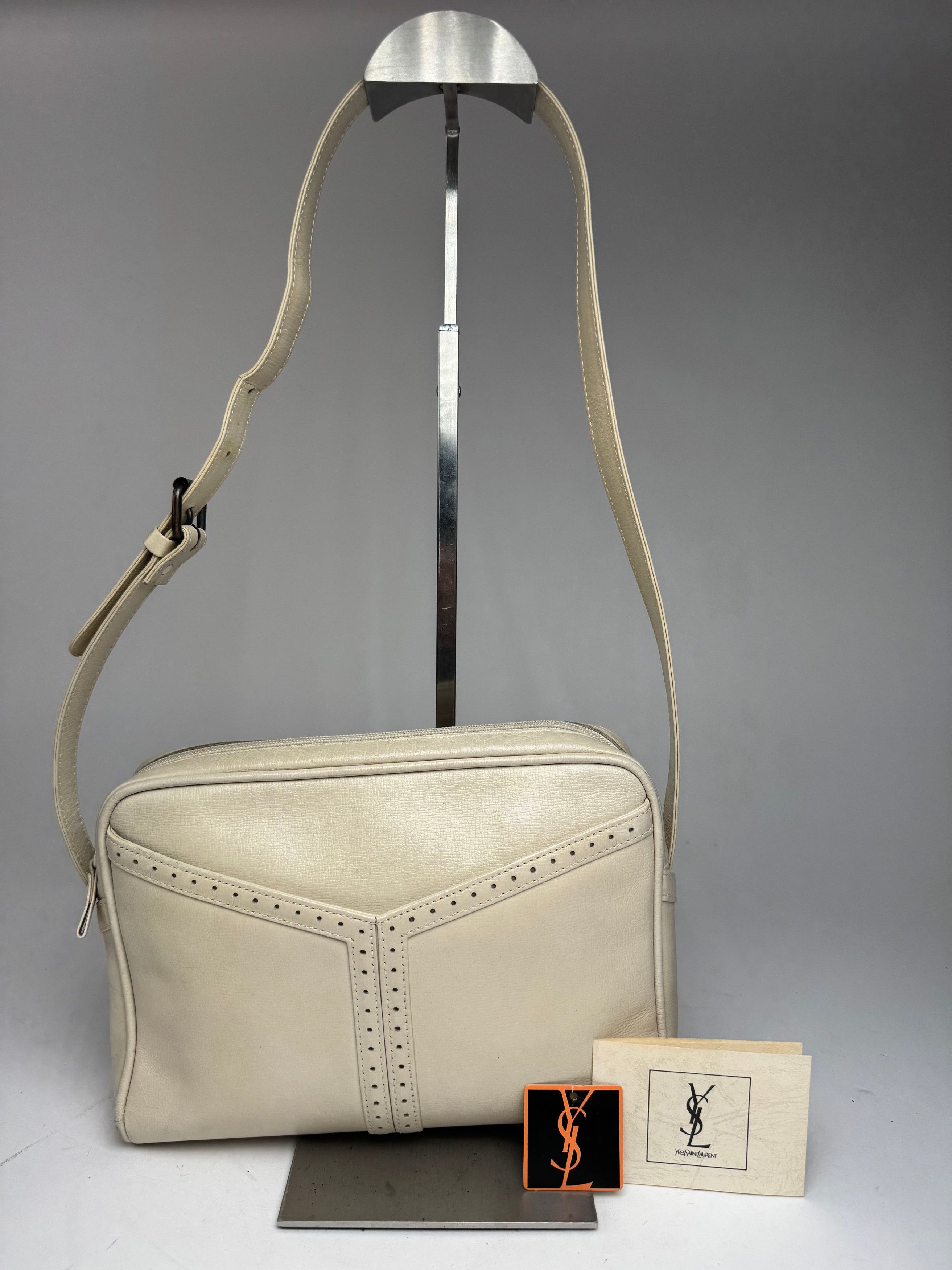 Other Vintage Yves Saint Laurent 2 Way Leather Bag cream Size ONE SIZE - 1 Thumbnail