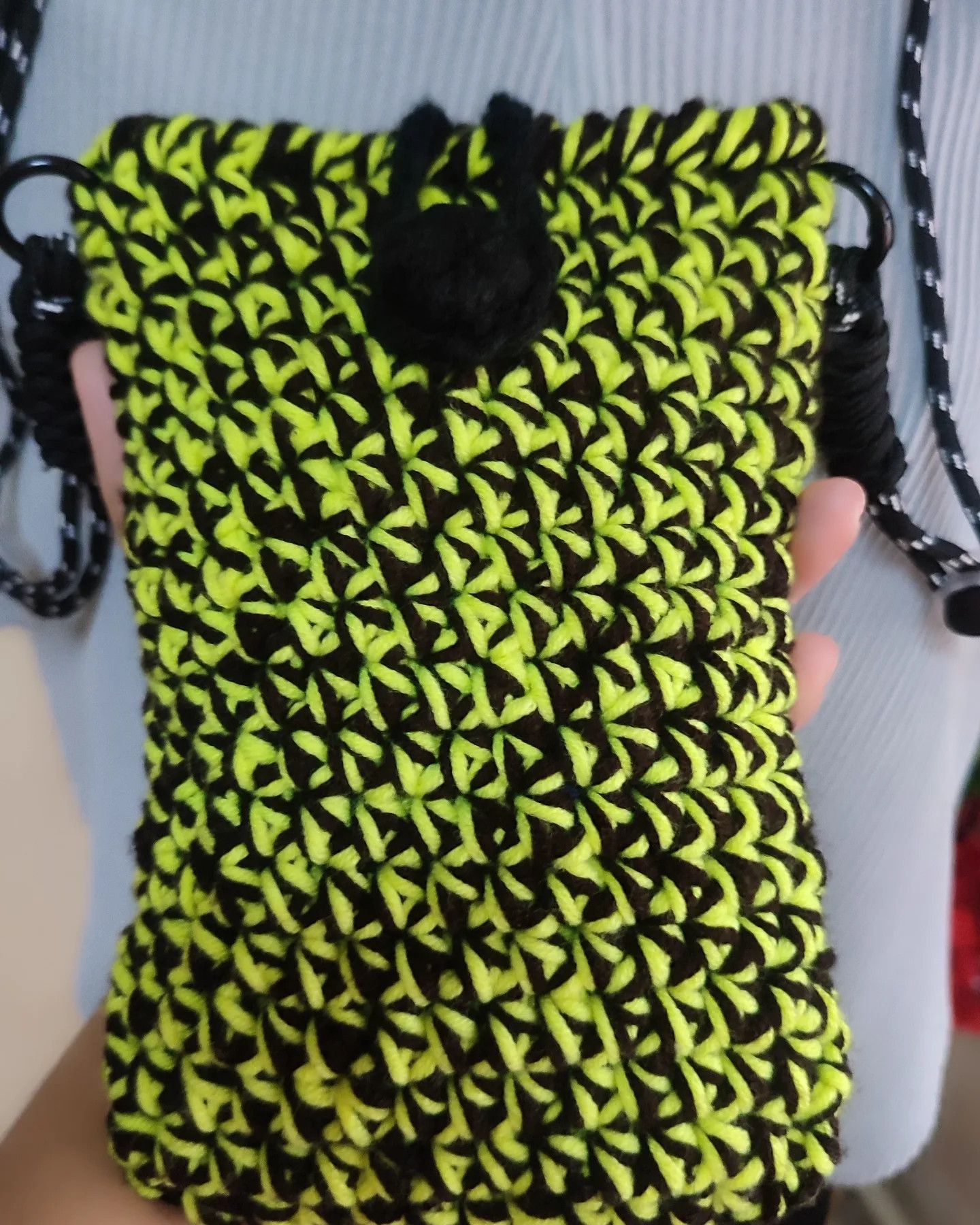 Handmade Cross body phone bag crochet Size ONE SIZE - 2 Thumbnail