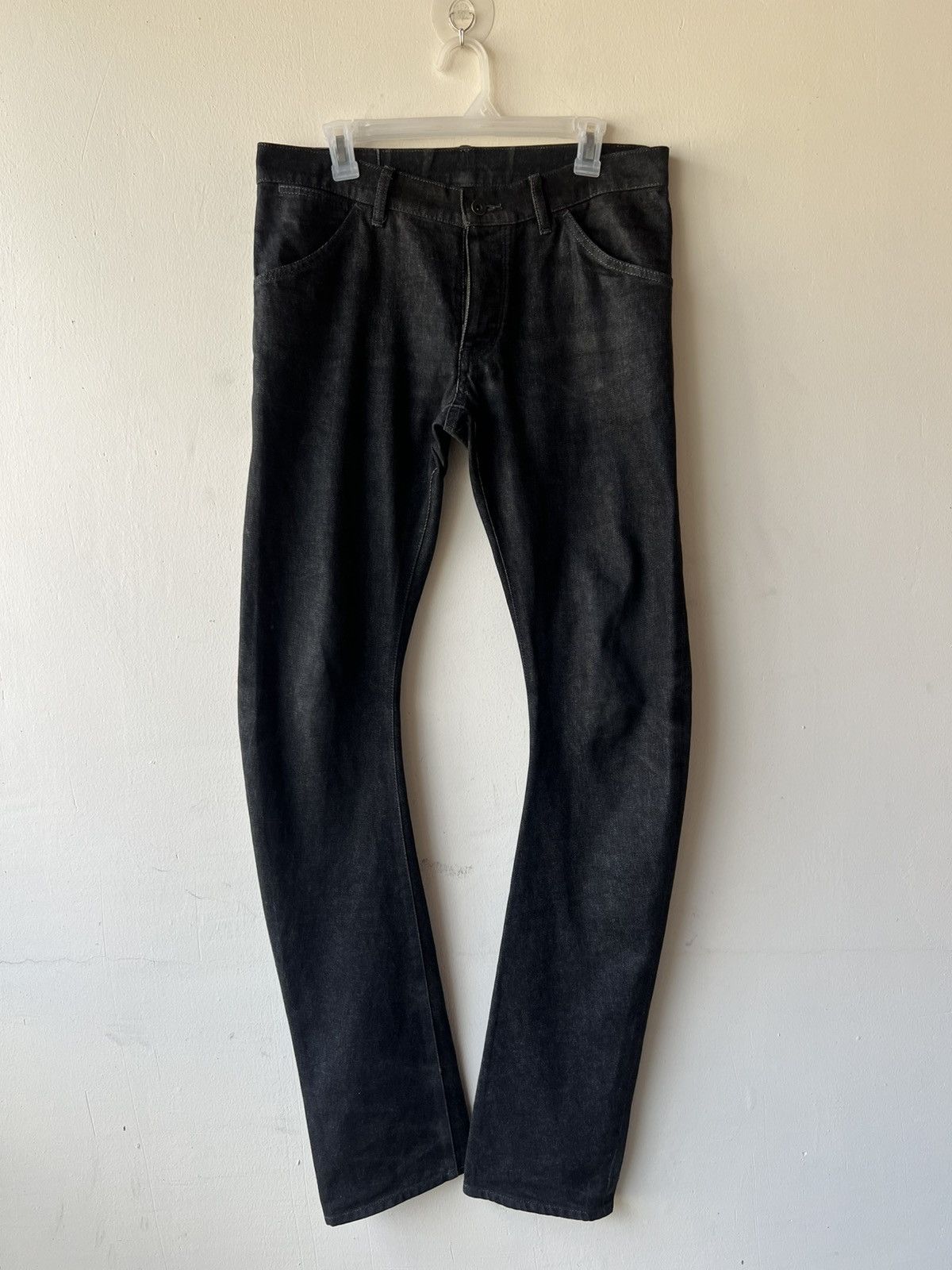 Kazuyuki Kumagai Attachment Black Attachment Japan Curve Long Leg Denim Jeans Size US 31 - 2 Thumbnail