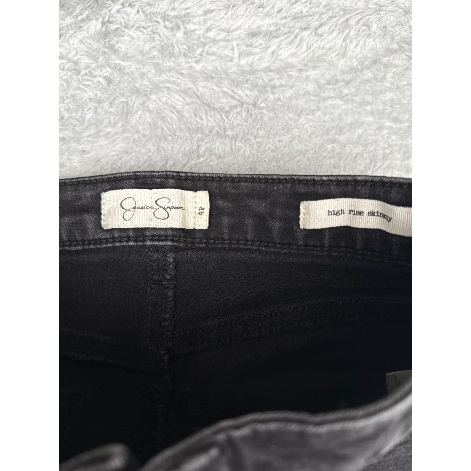 Jessica Simpson Jessica Simpson Jeans Women 4P Black Denim High Rise Skinny Cotton Blend 26x26 Size 27" / US 4 / IT 40 - 6 Thumbnail