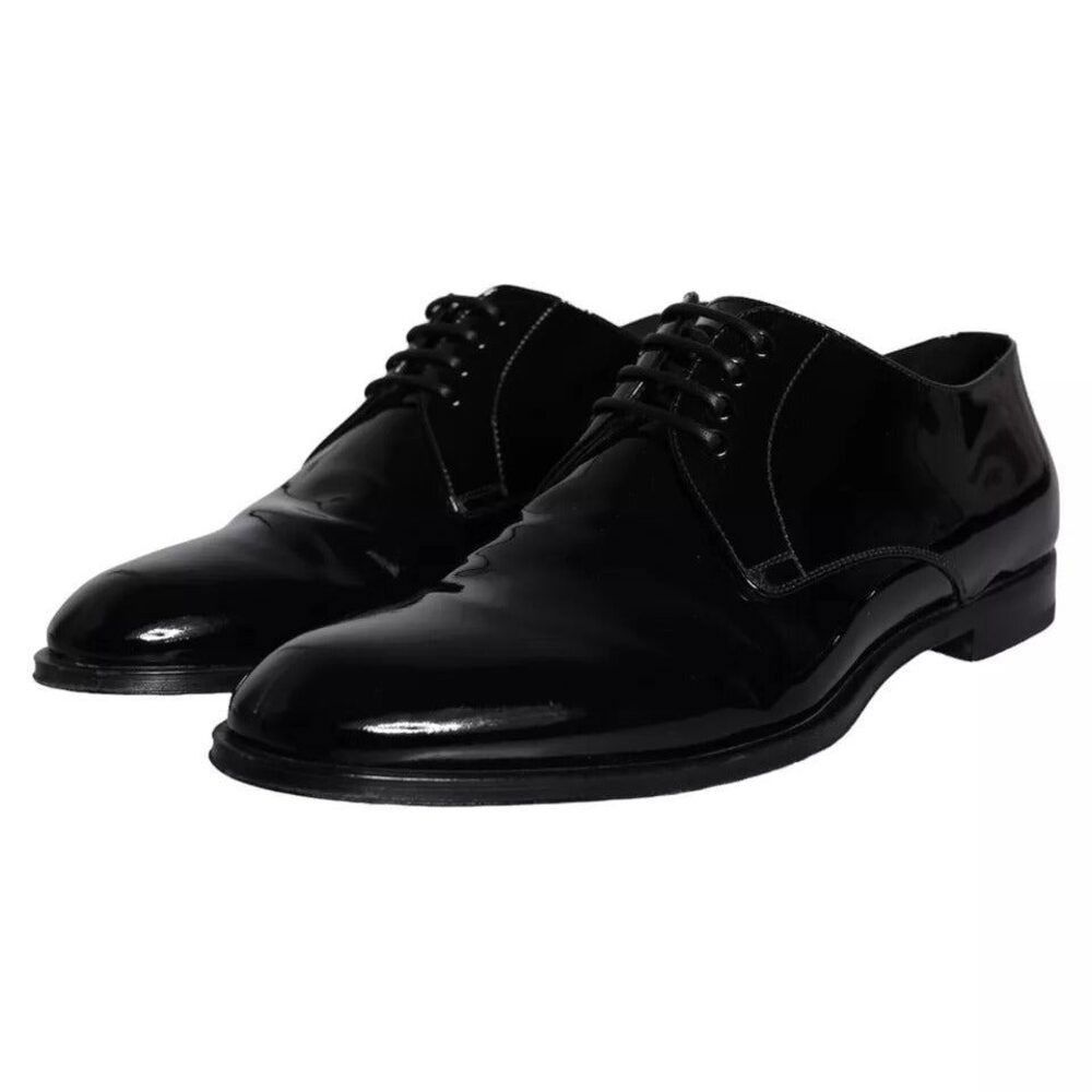 Dolce & Gabbana Dolce & Gabbana Black Calfskin Leather Derby Men Dress Shoes Size US 9 / EU 42 - 4 Thumbnail