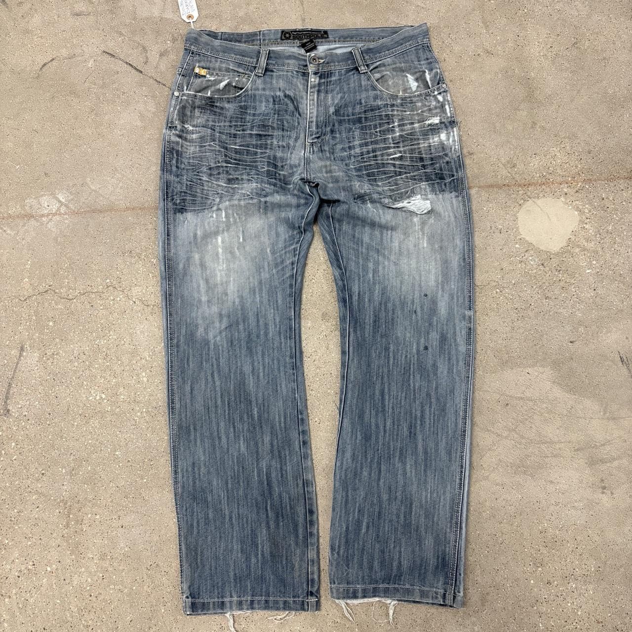 Southpole Y2K 2000s SouthPole Faded & Distressed Yellow Tab Jeans Size US 38 / EU 54 - 1 Thumbnail