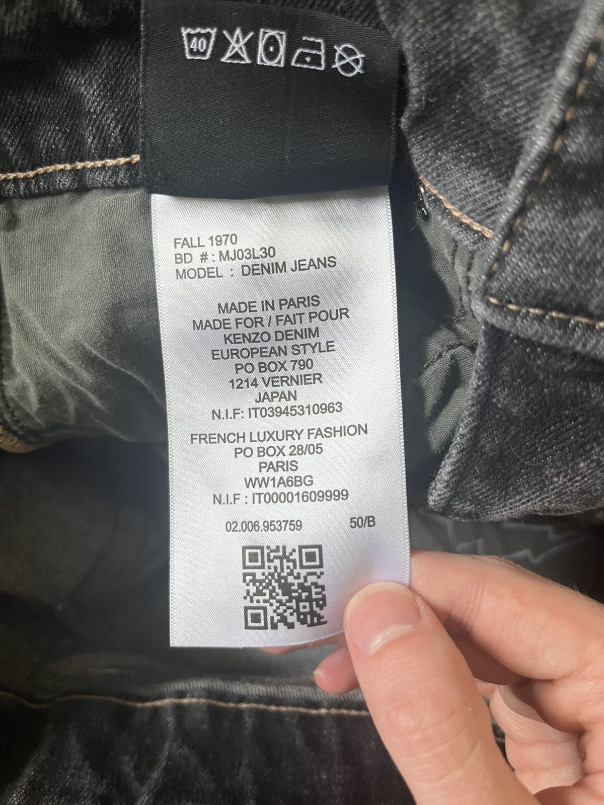 Kenzo Kenzo Black Denim with coin pocket embroidery Size US 30 / EU 46 - 7 Thumbnail