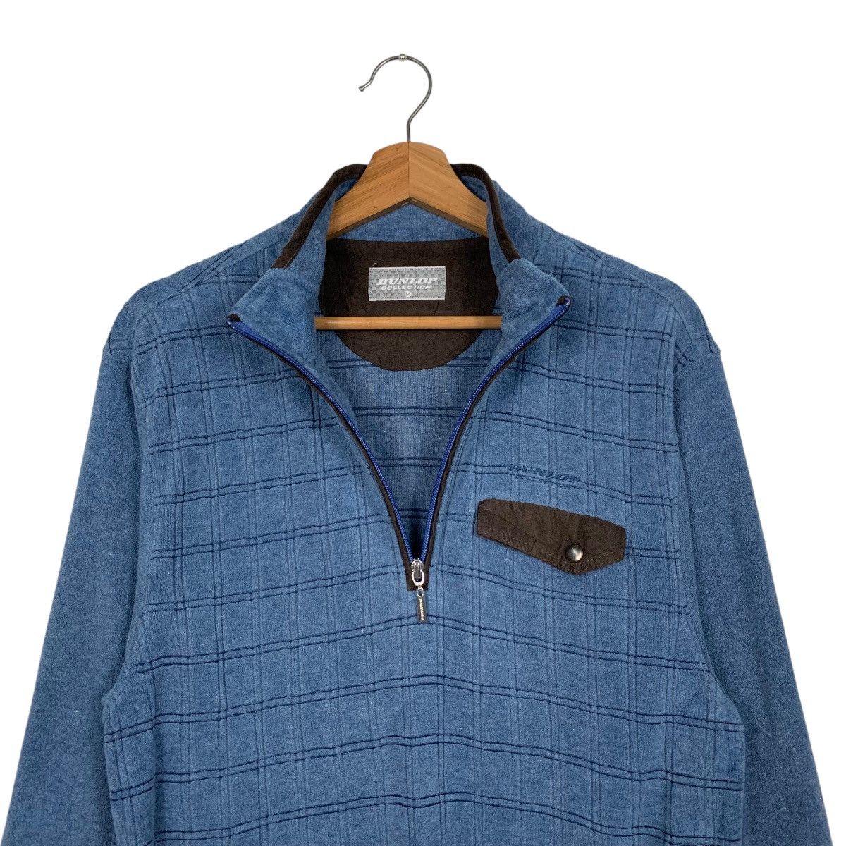 Dunlop DUNLOP Half Zip Turtleneck Checked Sweatshirts #1655-C74 Size US M / EU 48-50 / 2 - 10 Thumbnail