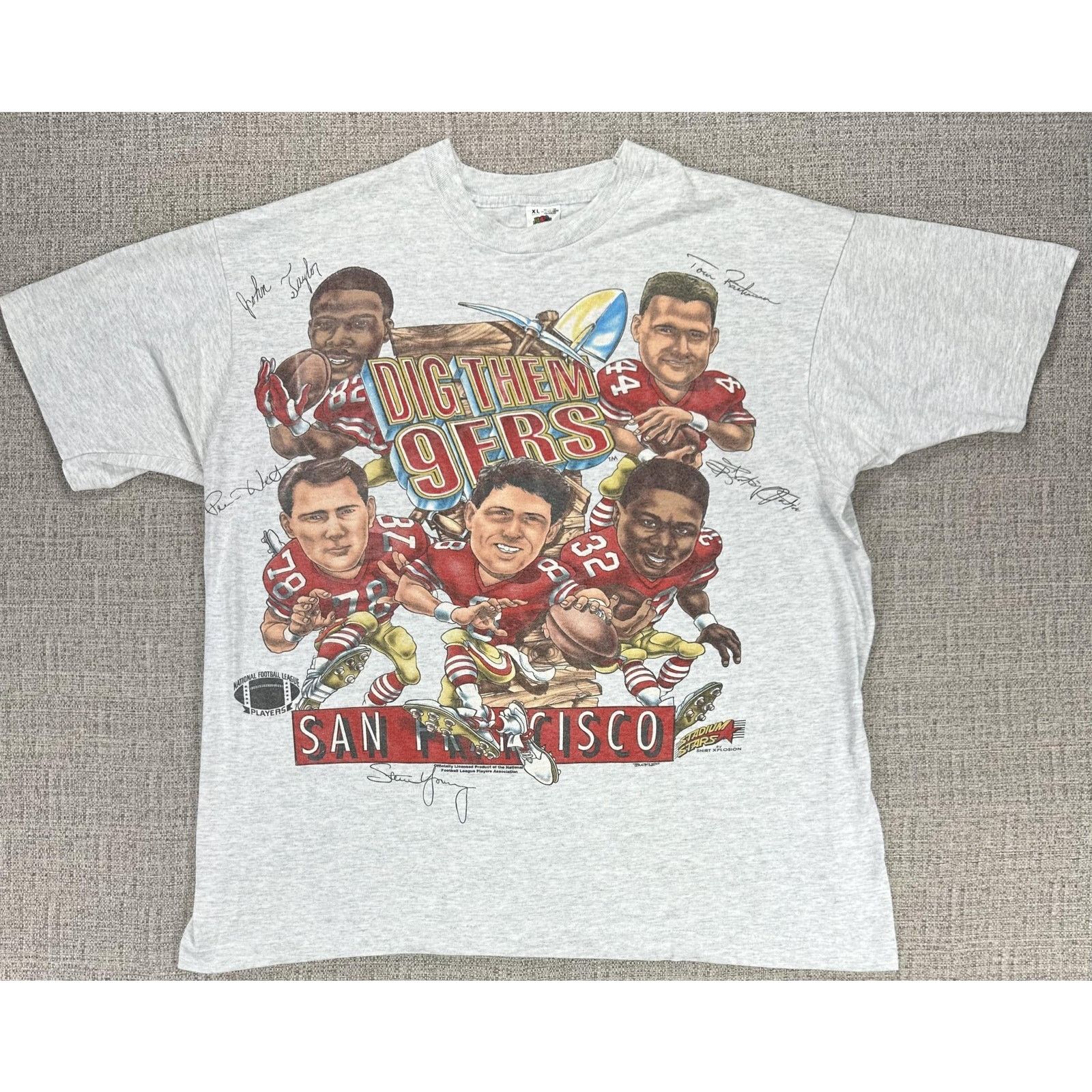 Fruit Of The Loom San Francisco 49ers Shirt XL Caricature Young Rice Holt 90s Size US XL / EU 56 / 4 - 1 Thumbnail