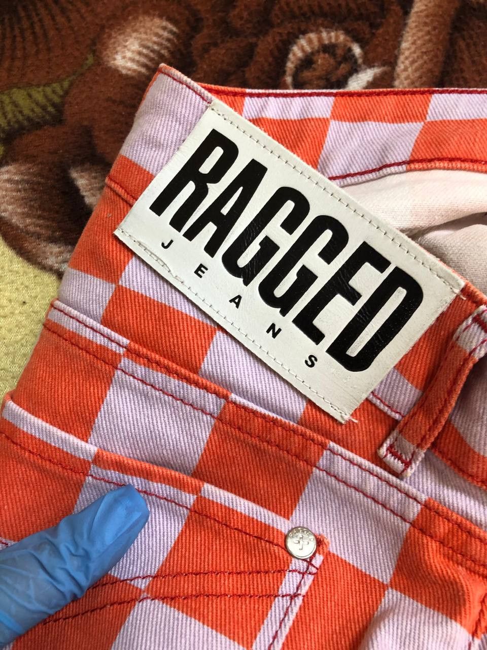 The Ragged Priest The Ragged Priest checkerboard straight leg jeans flared Size 28" / US 6 / IT 42 - 6 Thumbnail