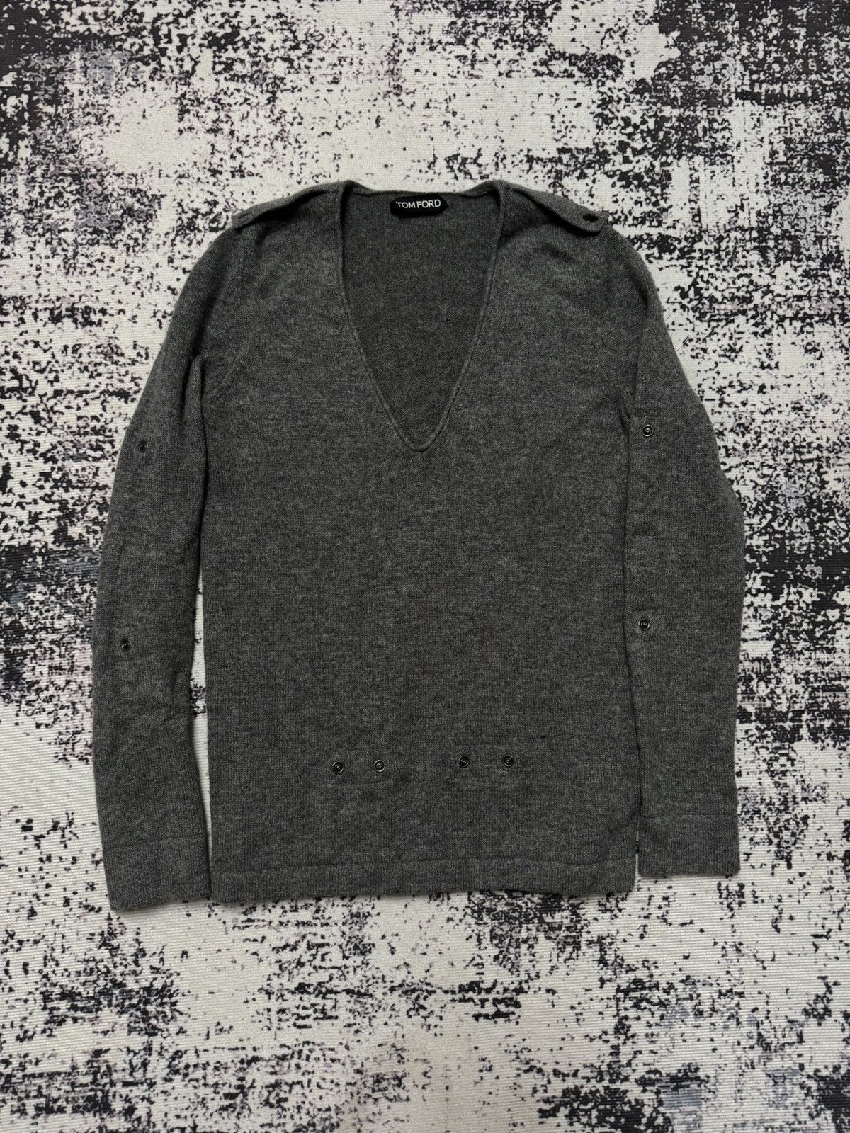 Tom Ford Tom ford Cashmere Jumper sweatshirt vintage y2k S grey Size US S / EU 44-46 / 1 - 1 Thumbnail