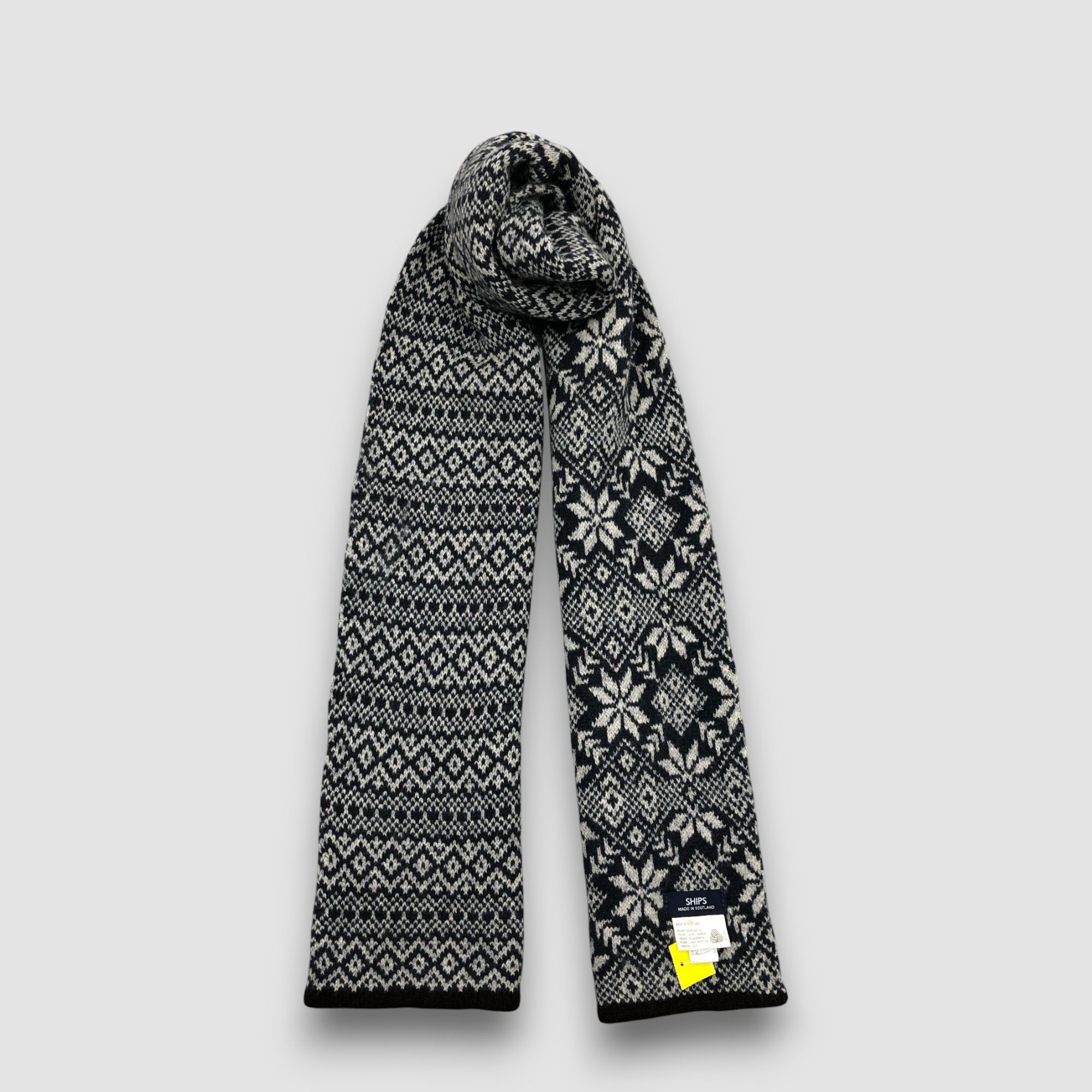SHIPS Vintage Ship Scarf Muffler Knit Wool Winter Neckwear Scarves Size ONE SIZE - 1 Thumbnail