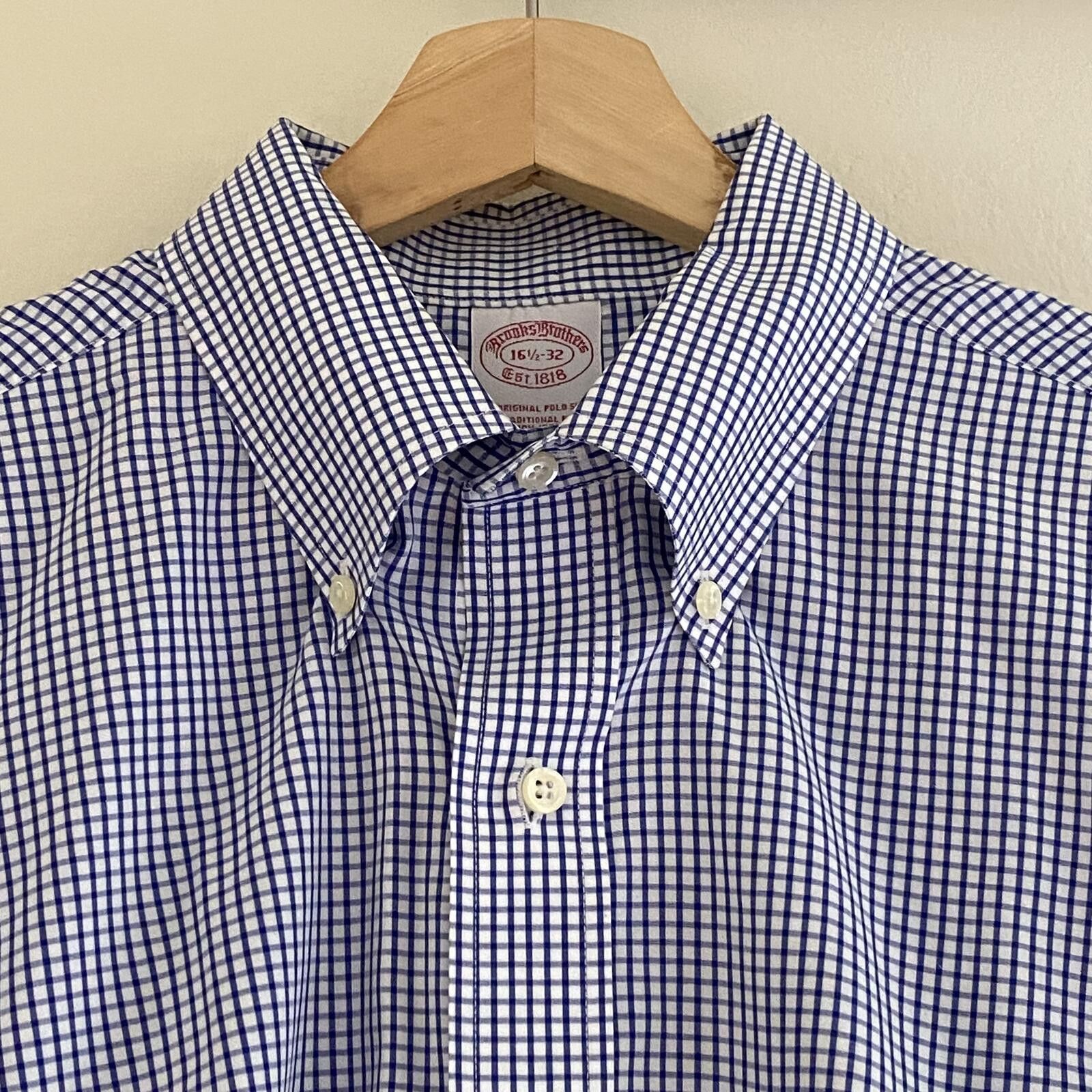 Brooks Brothers Brooks Brothers 346 Box Plaid Dress Shirt Size 16- 2/3 Size 42R - 6 Thumbnail