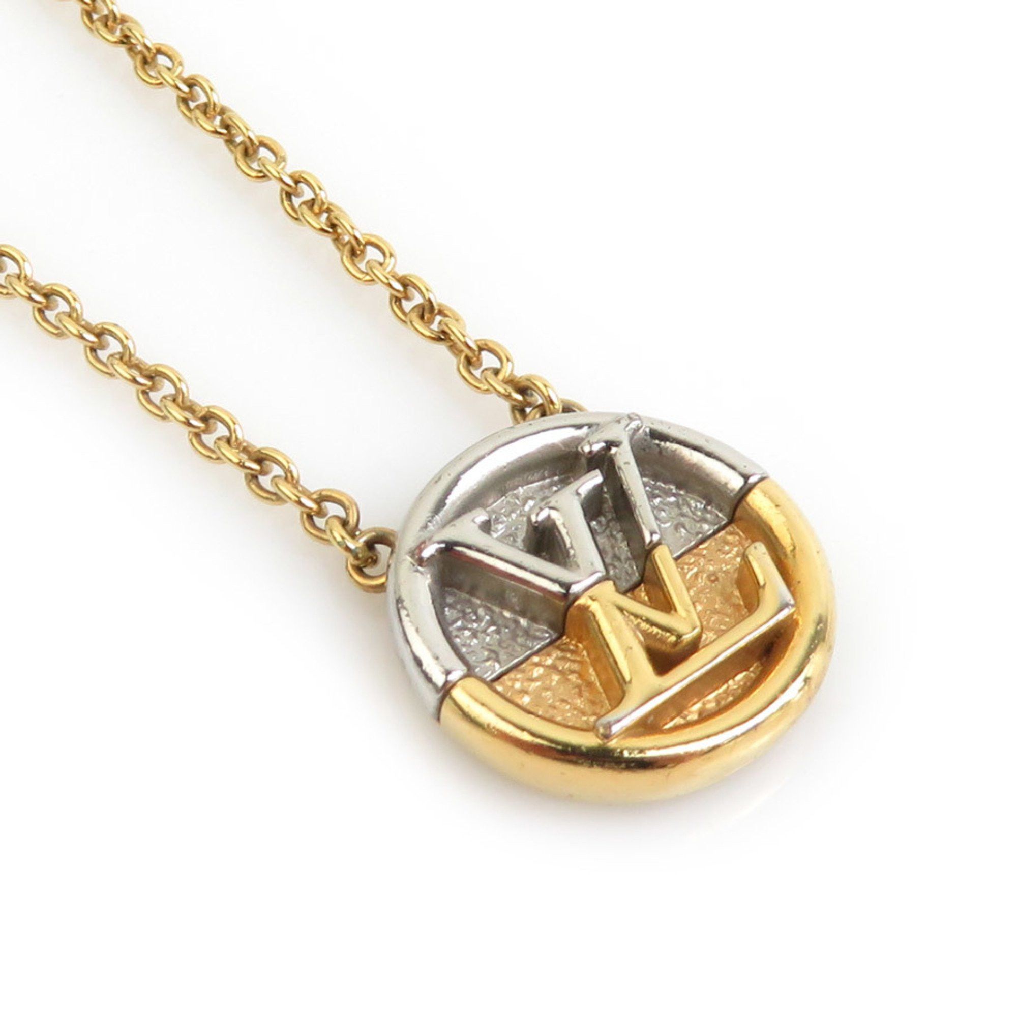 Louis Vuitton Necklace Collier LtoV Metal Gold x Silver Men's Women's M69643 h31210i