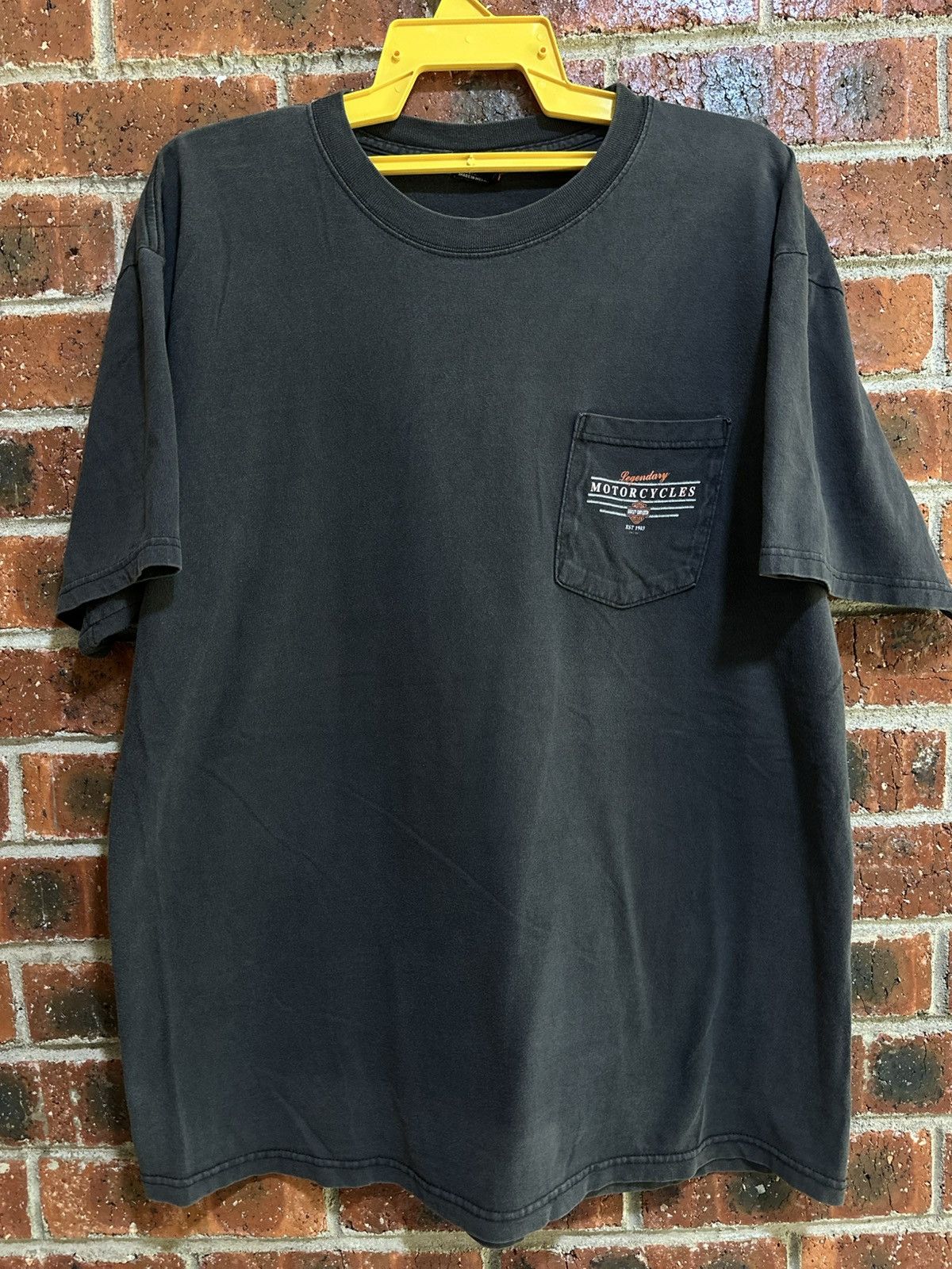 Harley Davidson Thrashed Vintage Harley Davidson Pocket Faded Tee Size US XL / EU 56 / 4 - 6 Thumbnail