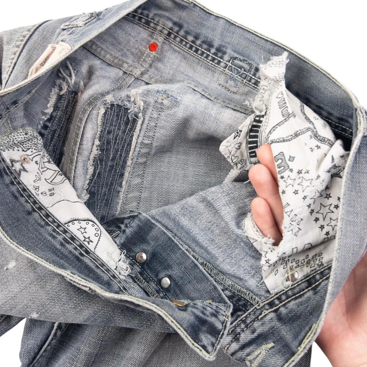 Puma Vintage Puma X Evisu Double Gull Denim Jeans Size W35 Size US 35 - 6 Thumbnail