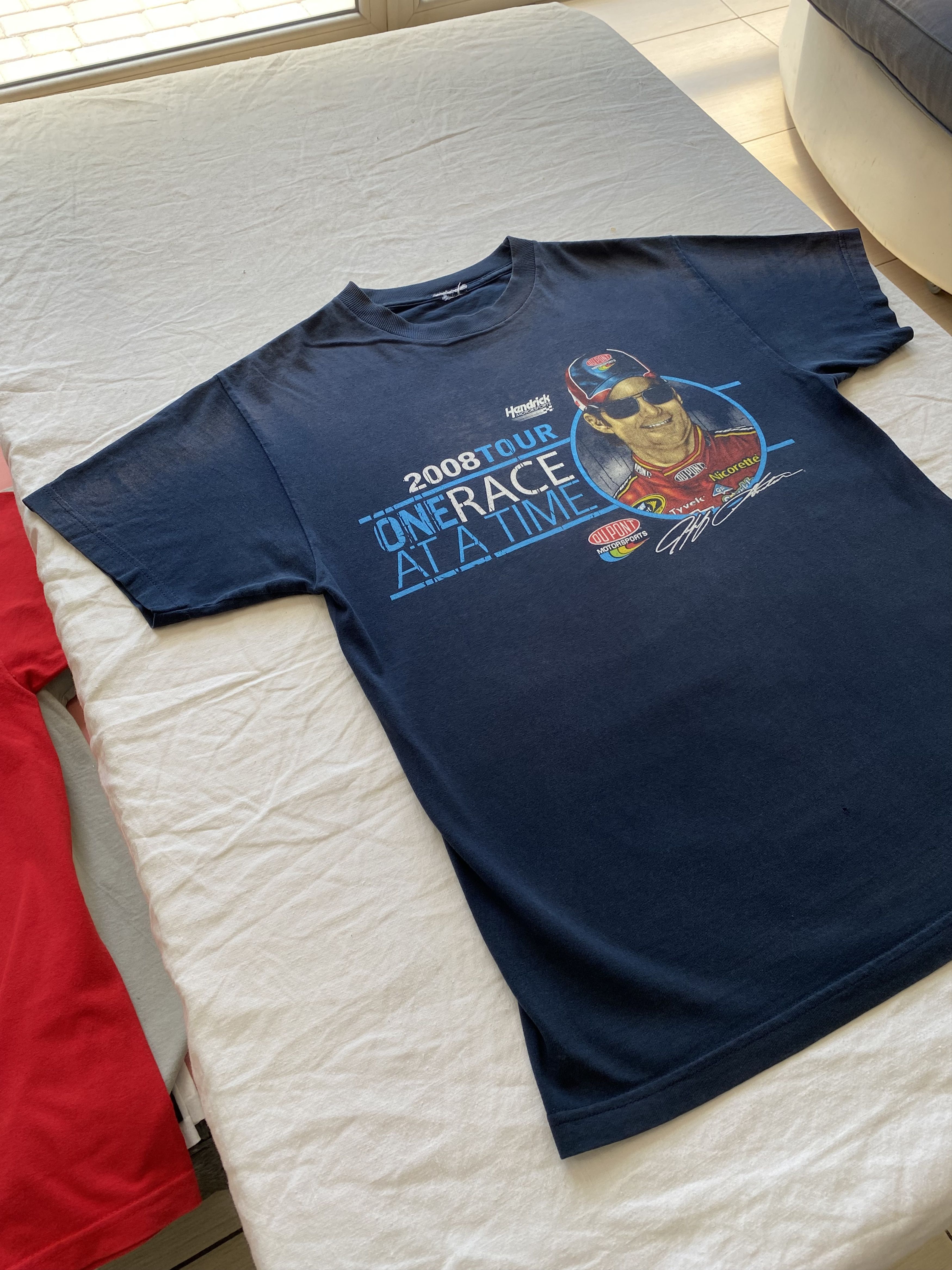 Vintage Jeff Gordon Nascar Vintage 2008 Tour One Race Racing T-shirt Size US M / EU 48-50 / 2 - 14 Thumbnail