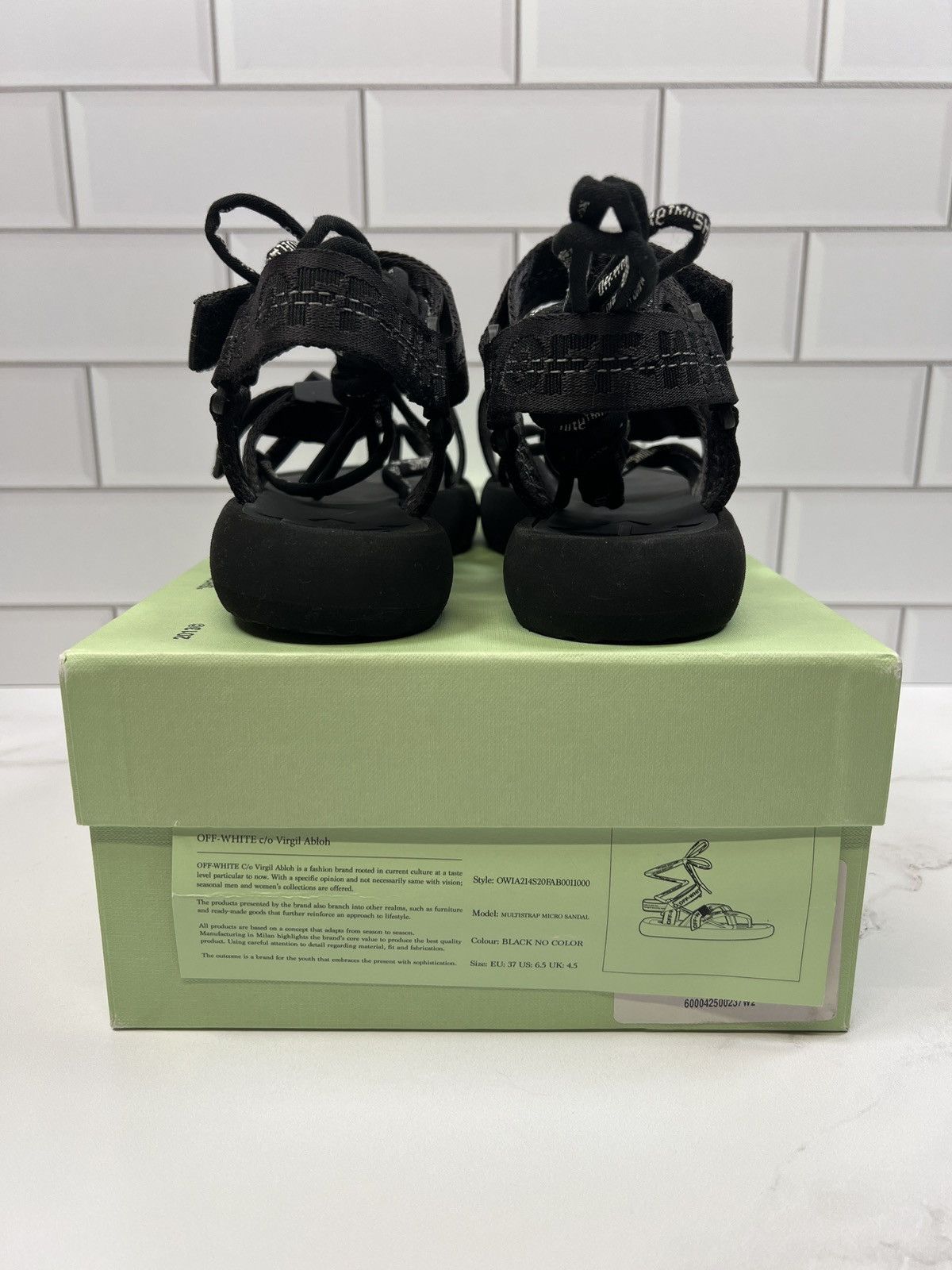 Off-White Offwhite Off White Micro Trek Strap Logo Sandals Sandal Size US 6.5 / IT 36.5 - 3 Thumbnail