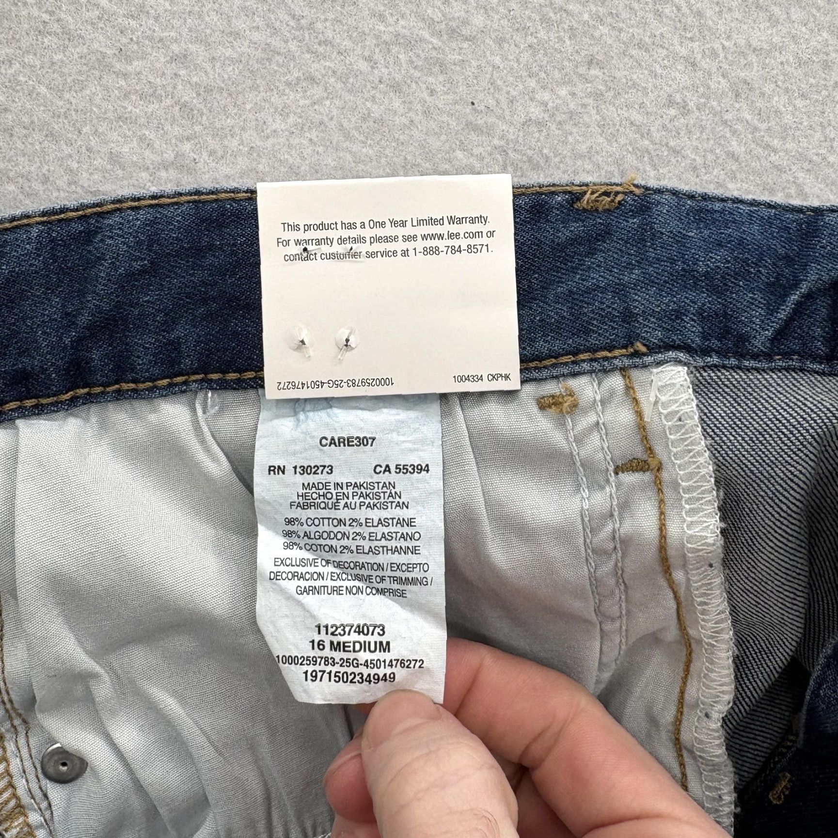 Lee Lee Heritage Straight Jeans Womens 16 Blue Medium Wash High Rise Stretch NWT Size 38" / US 16 / IT 52 - 5 Thumbnail