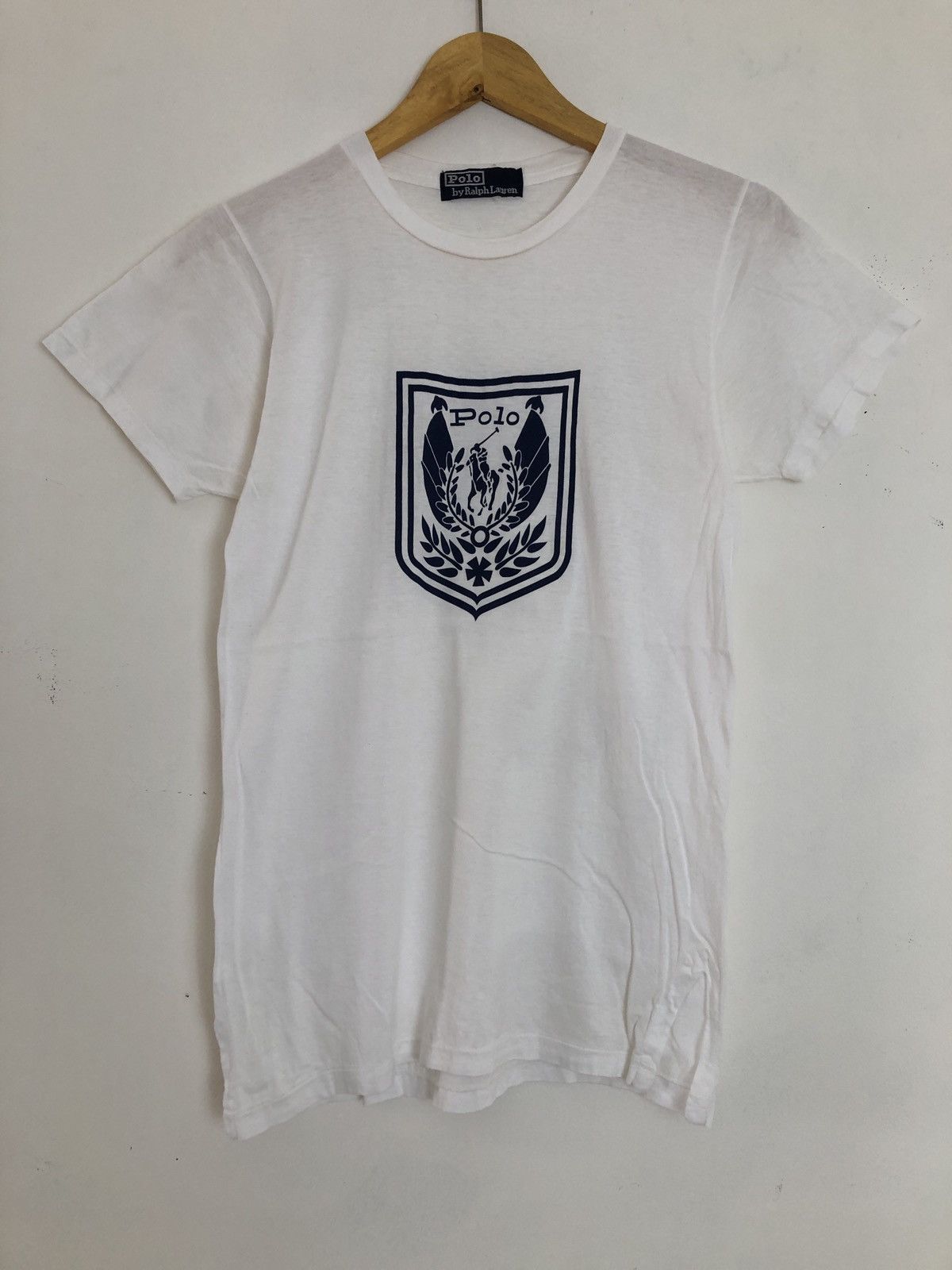Vintage Vintage Polo Ralph Lauren Uni Crest T-Shirt Size US XS / EU 42 / 0 - 1 Thumbnail