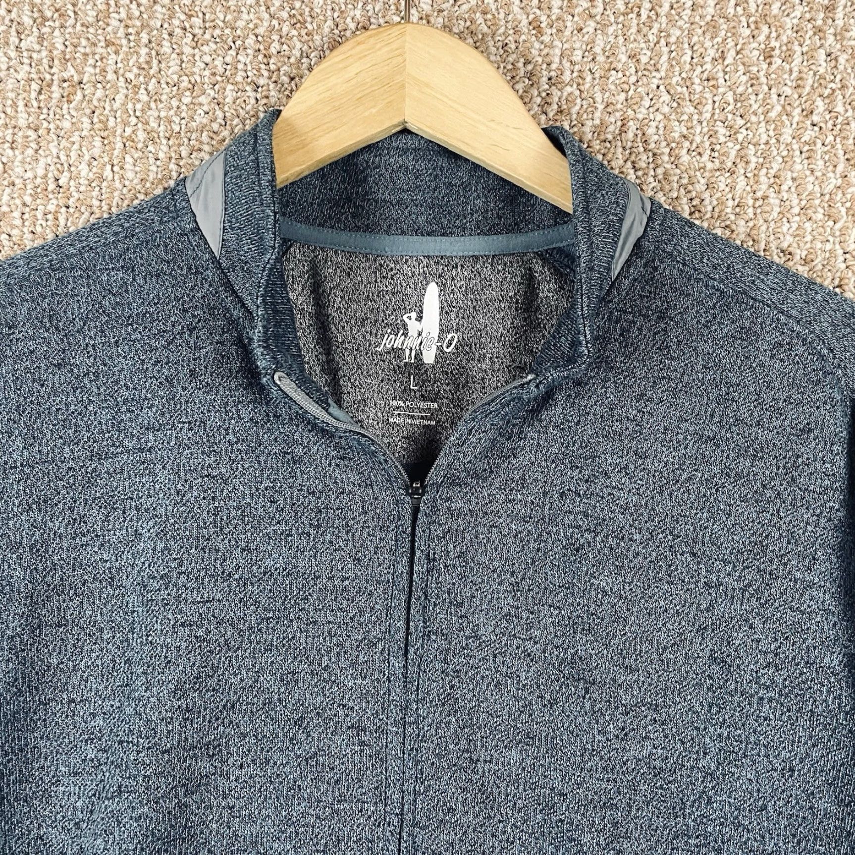 johnnie-O johnnie-O Reflex 1/4 Zip Mens Large Blue Pullover Performance Golf Preppy E329 Size US L / EU 52-54 / 3 - 3 Thumbnail