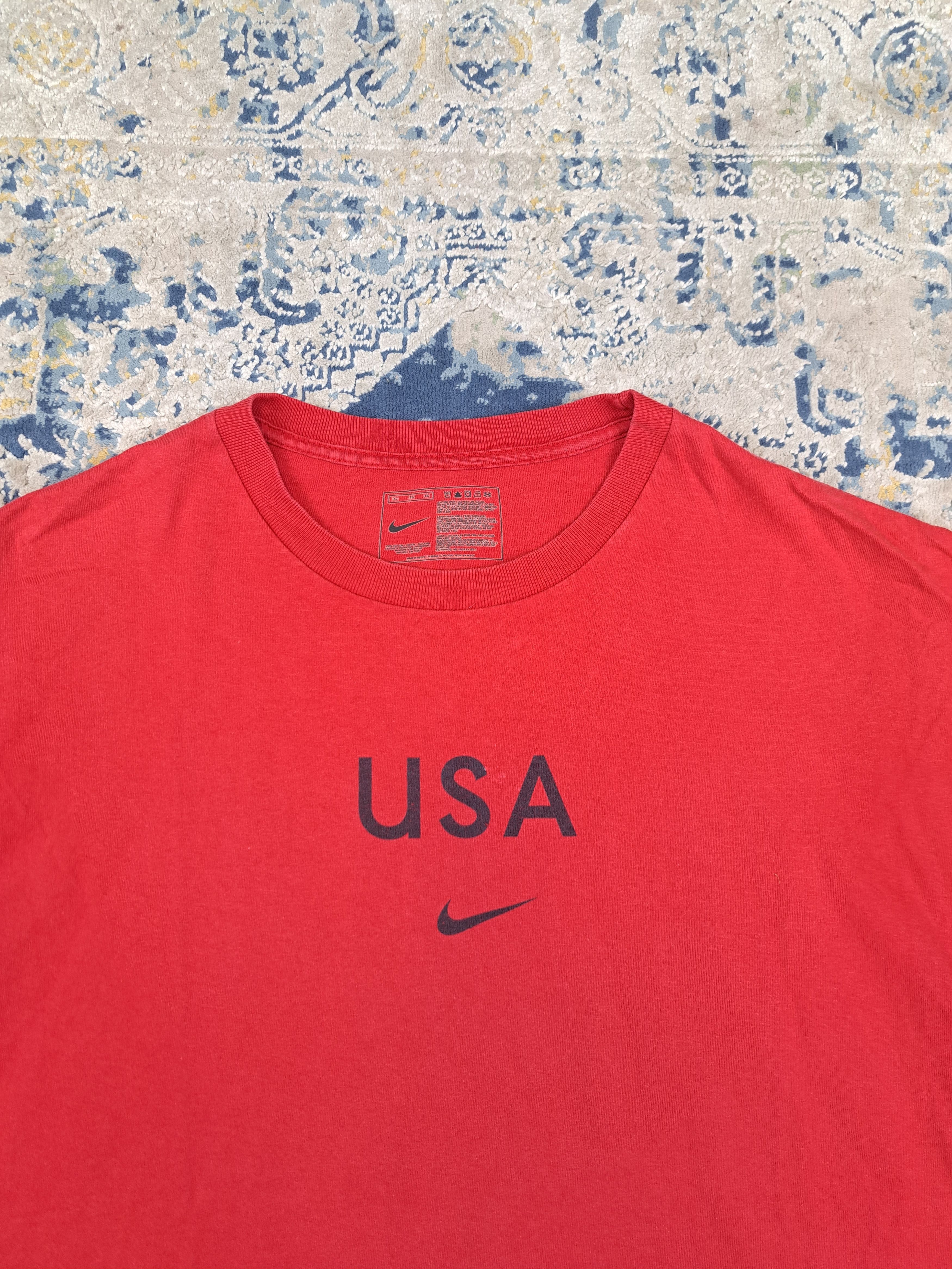 Nike Vintage 90s Nike x USA Center Swoosh Tee Dream Team Size US XL / EU 56 / 4 - 2 Thumbnail