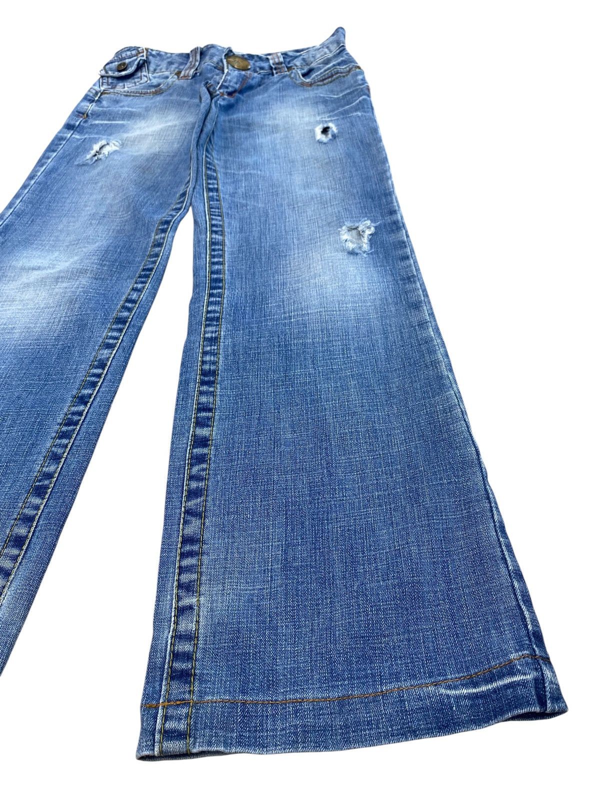 Other Japanese Brand Faded Wash Buckle Back Style Loose Jeans Size US 28 / EU 44 - 8 Thumbnail